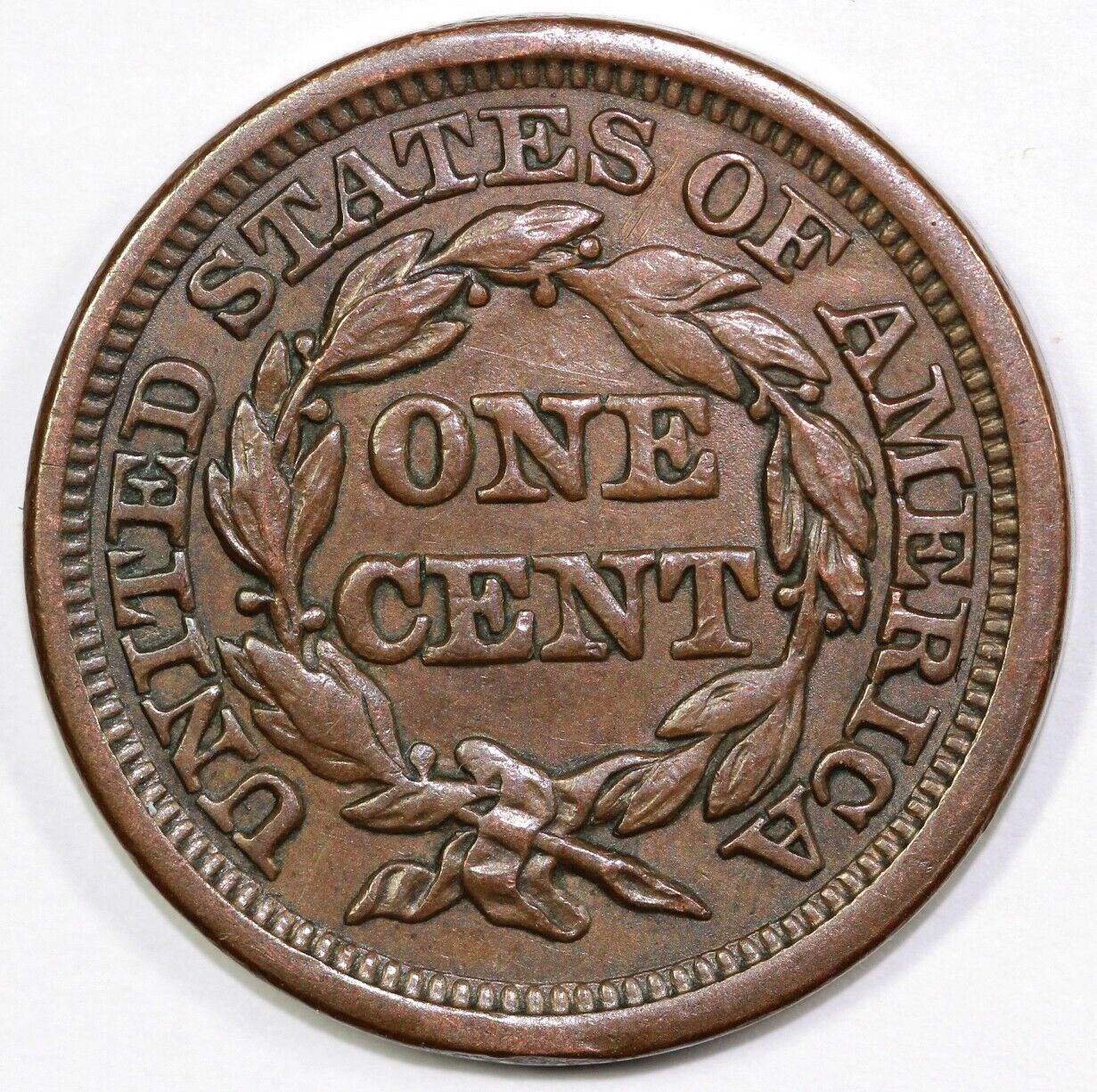 1847 1c N-6 Braided Hair Large Cent