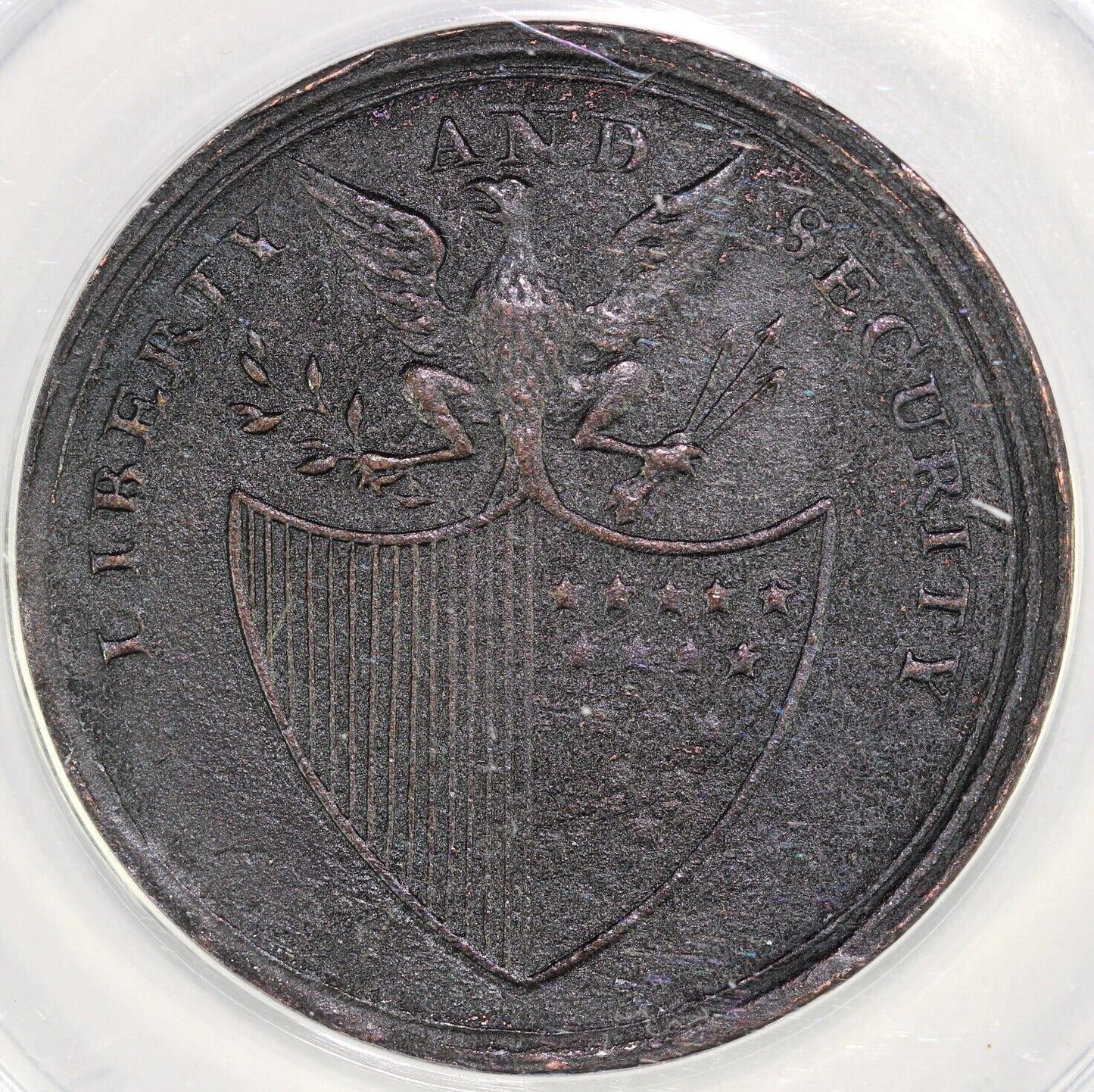 1795 1p Washington Liberty and Security Penny ANACS EF 40 DETAILS CORRODED