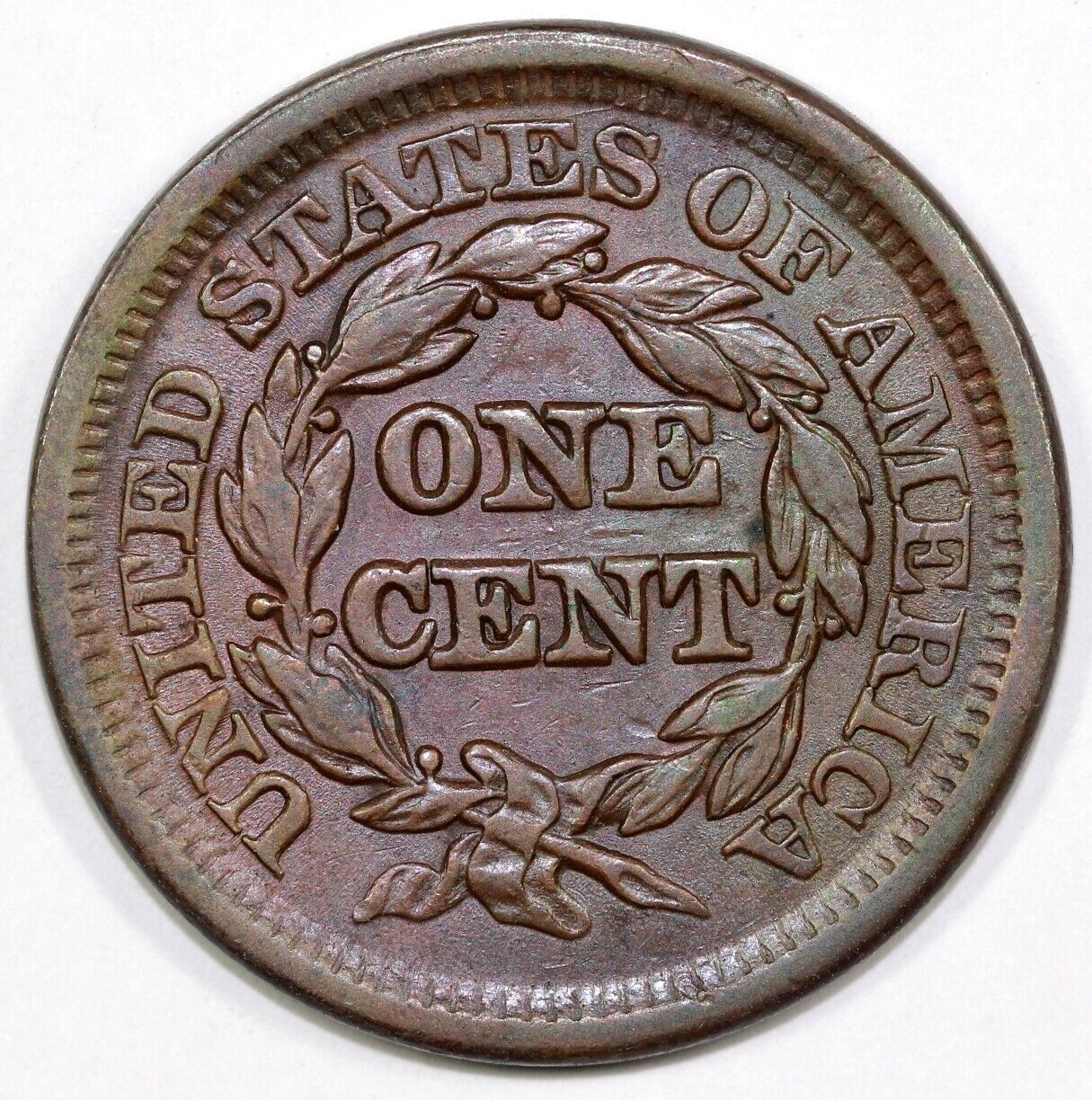 1847 1c N-6 Braided Hair Large Cent