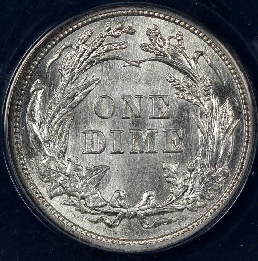 1911 10c Barber Dime ANACS MS 61