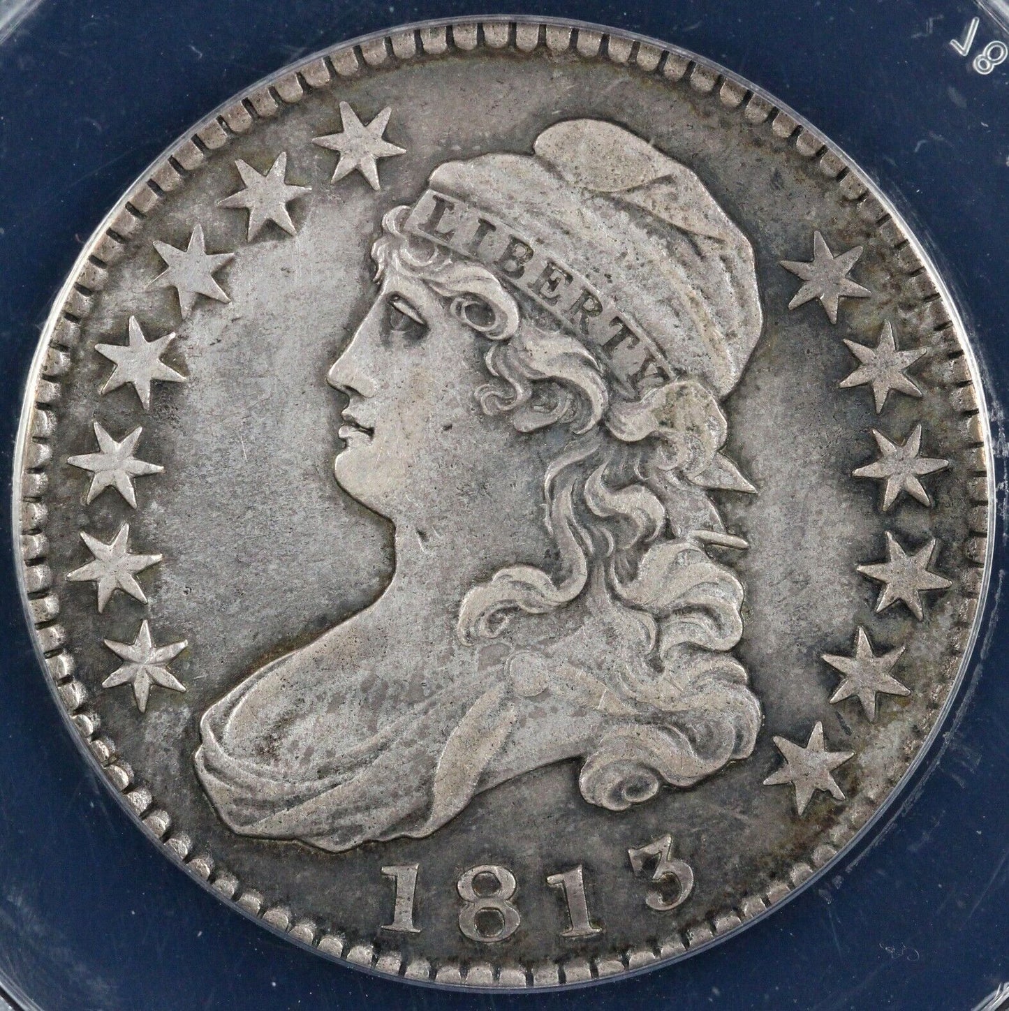 1813 50c Capped Bust Half Dollar ANACS EF 45 DETAILS CLEANED