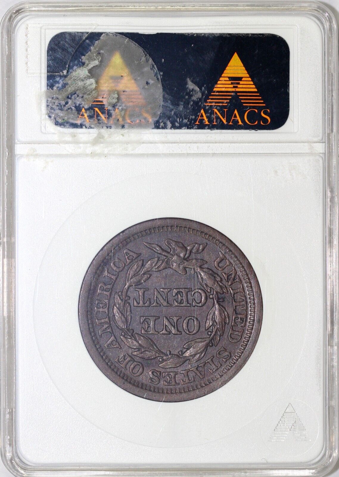 1849 1c N-24 Braided Hair Large Cent ANACS EF 40