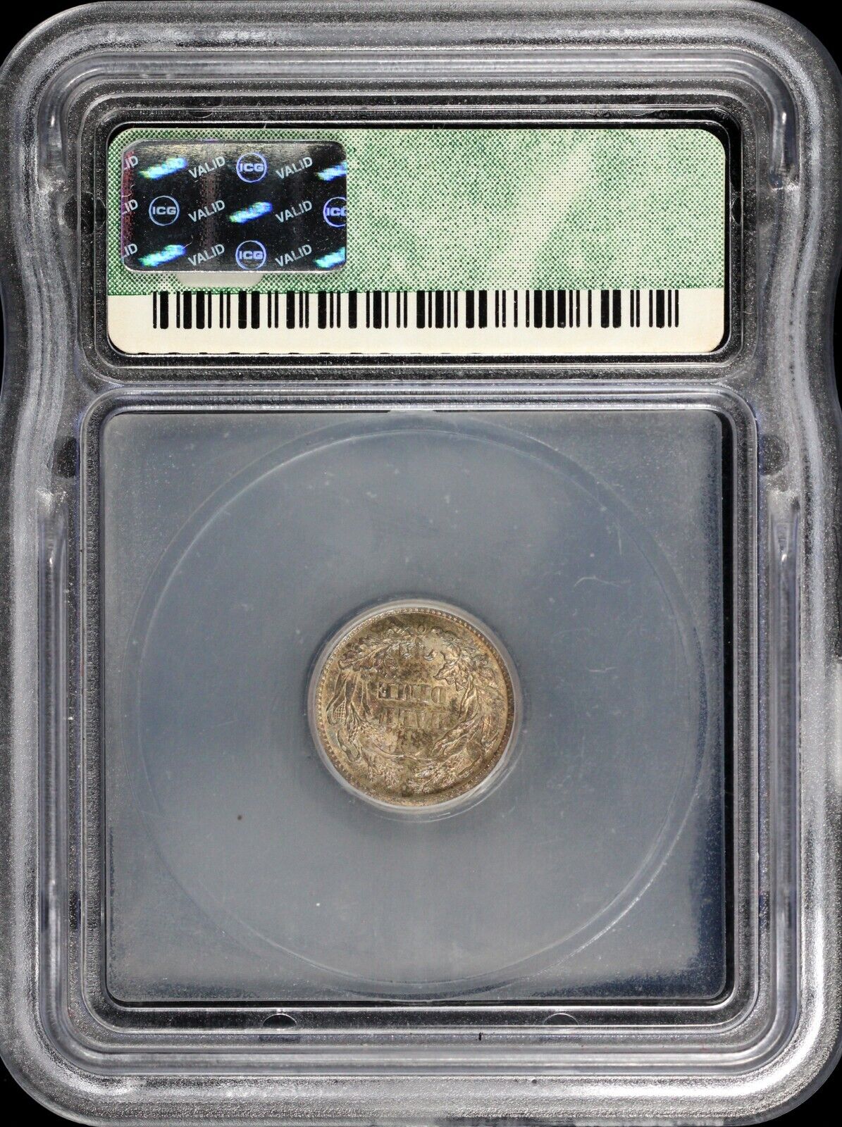 1860-O H10c Seated Liberty Half Dime ICG MS 65