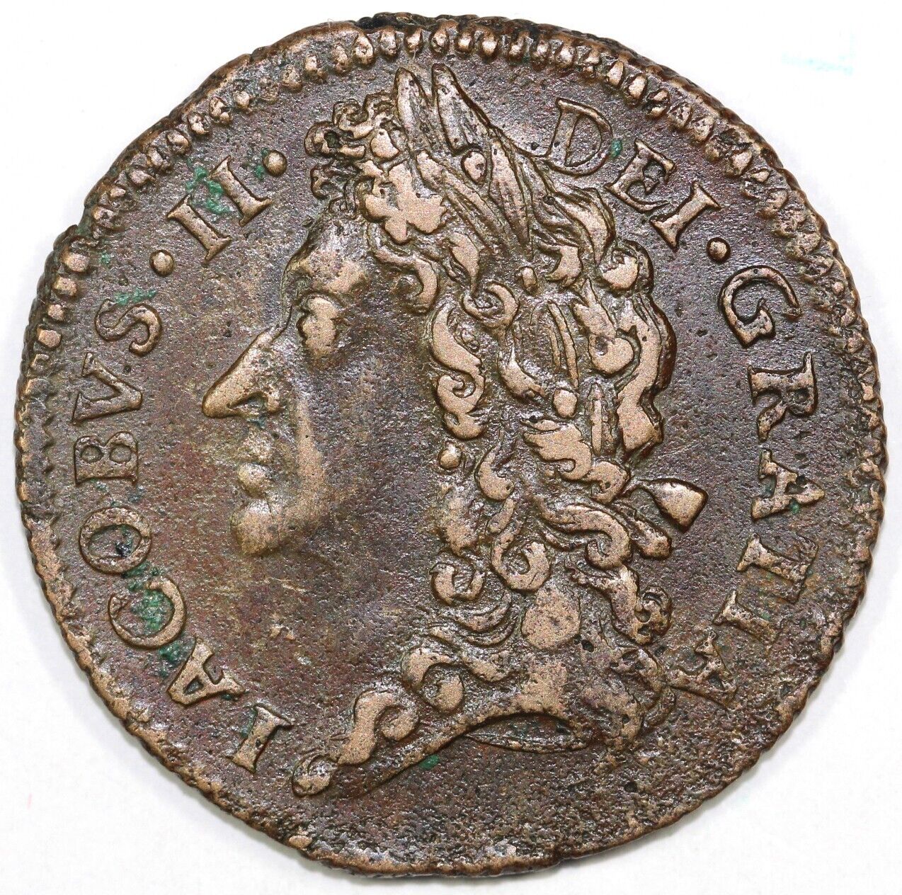 1690 James II Irish Gun Money Colonial Copper Coin