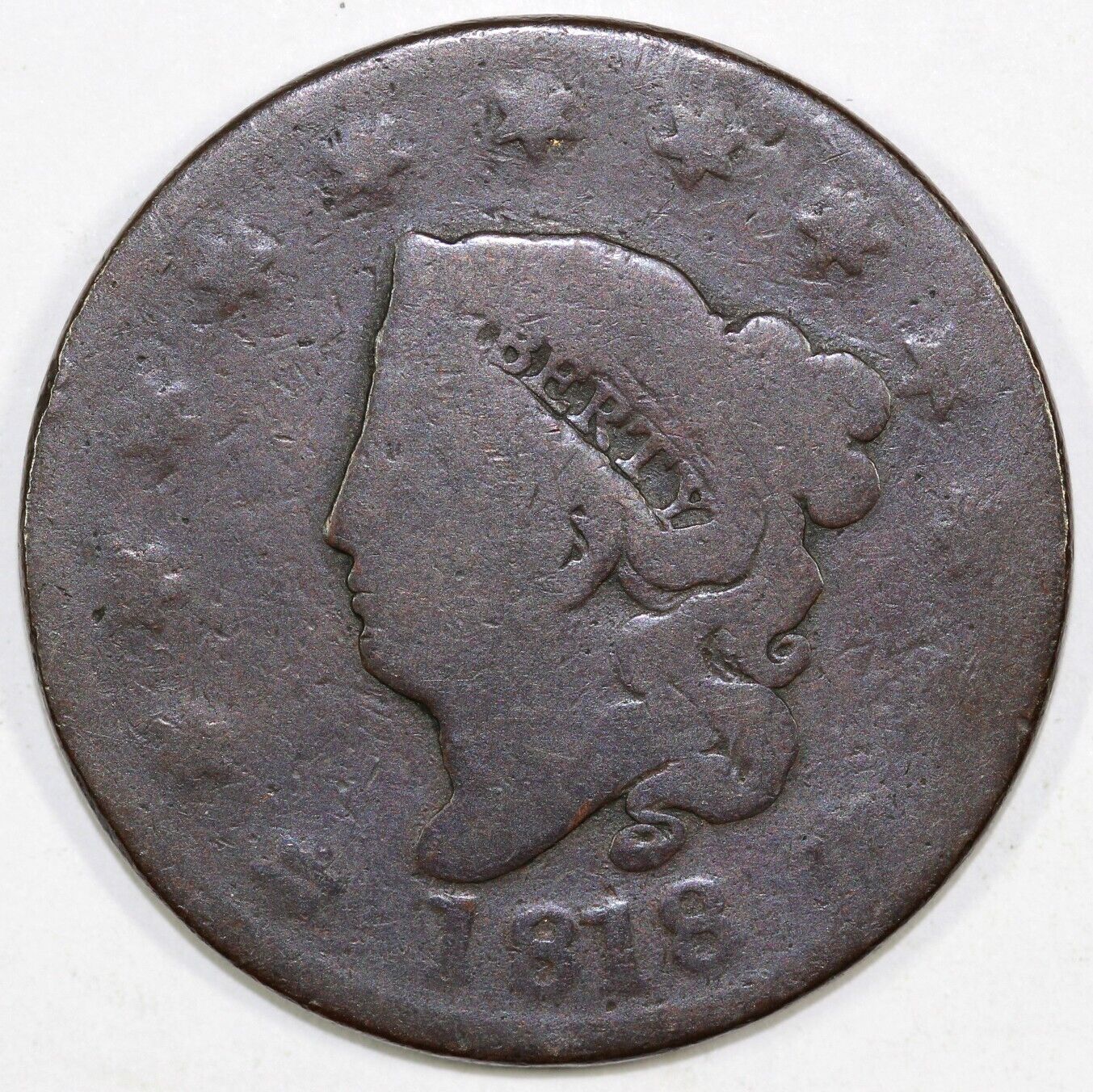 1818 1c N-2 Matron Head Large Cent
