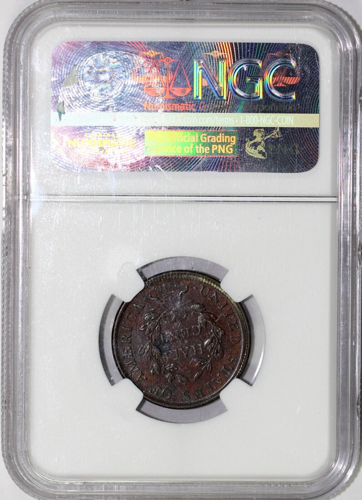 1807 1/2c C-1 Draped Bust Half Cent NGC AU Details Improperly Cleaned