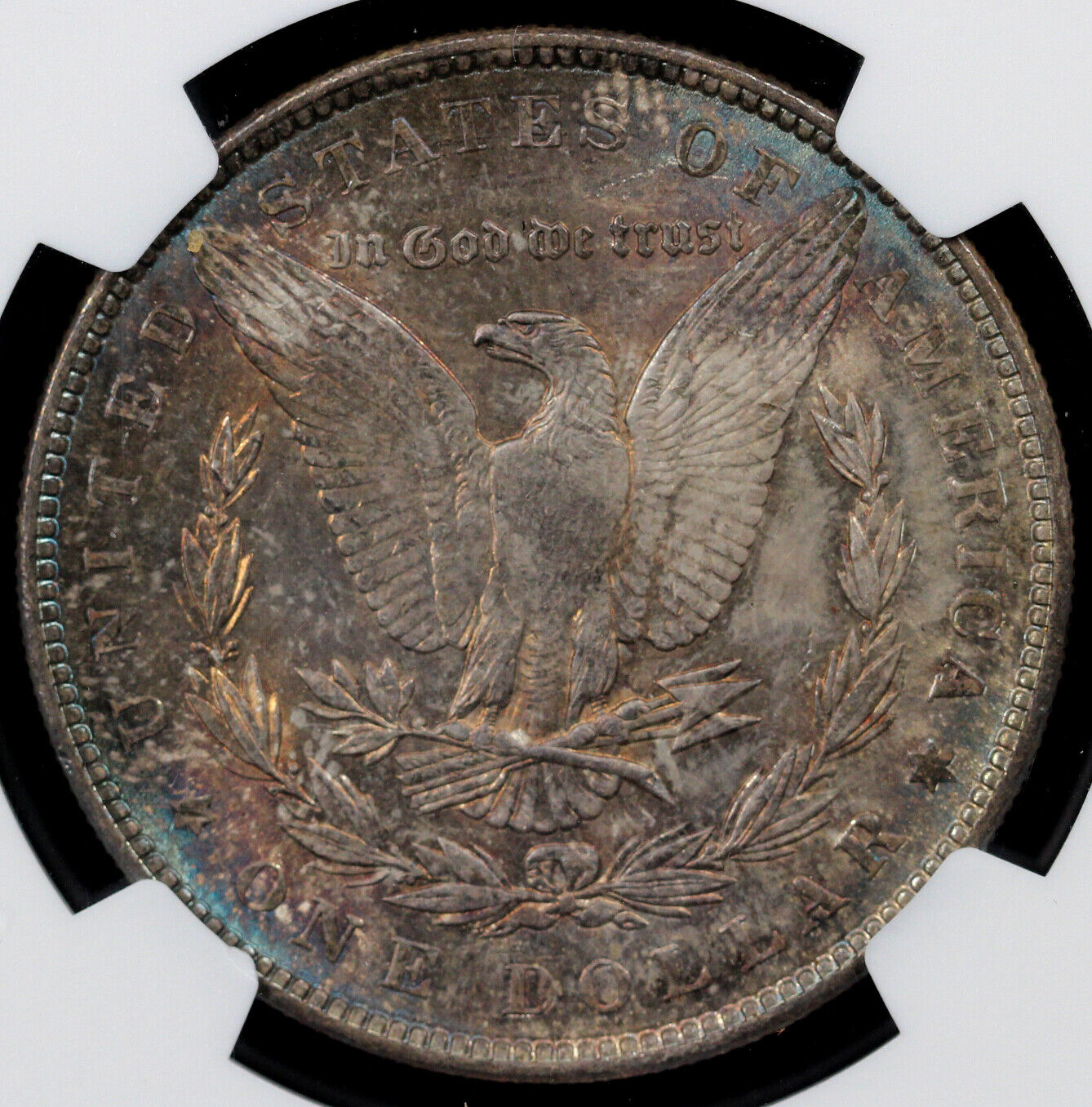 1887 $1 Morgan Dollar NGC MS 64 *Color*