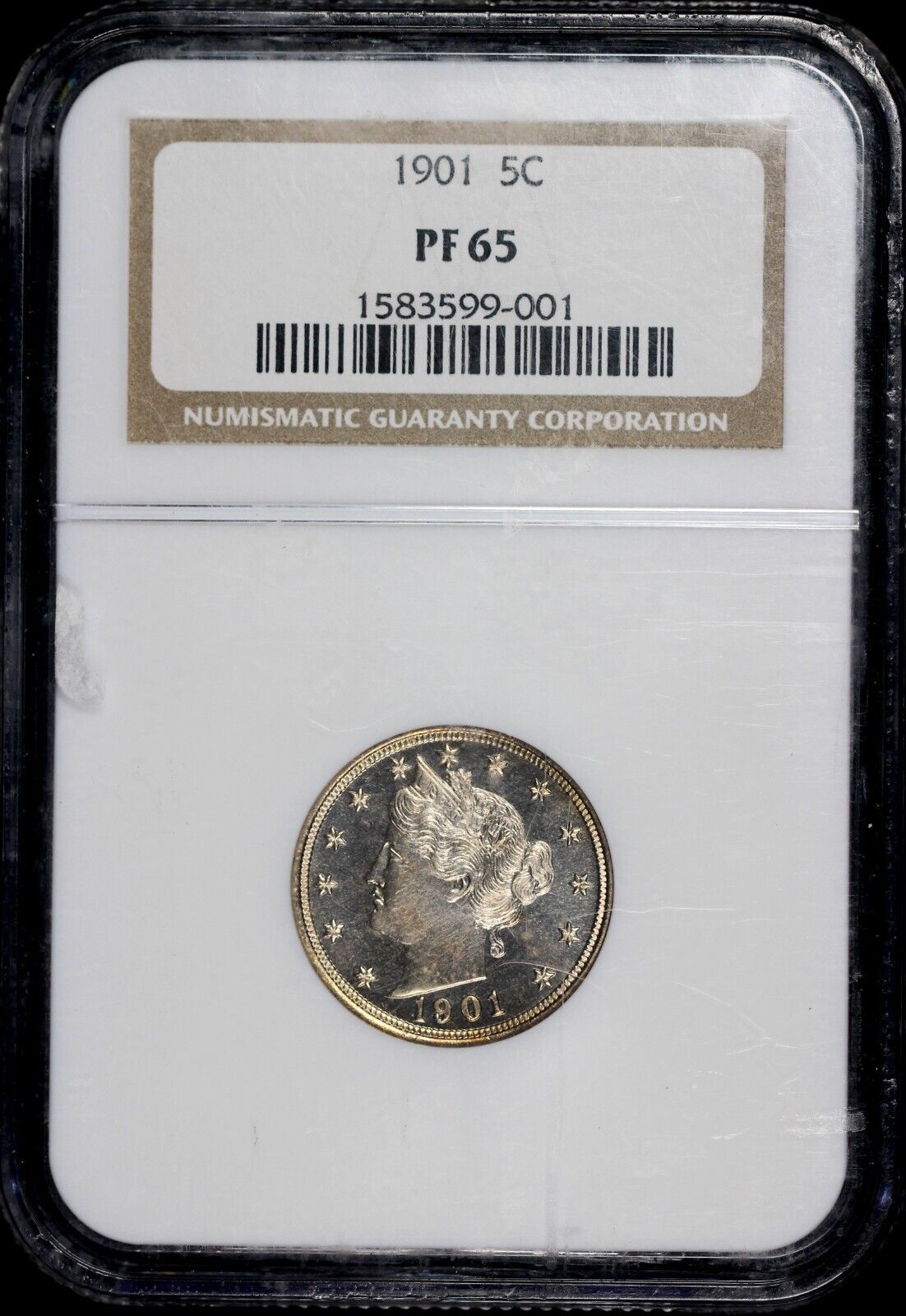 1901 5c Proof Liberty Nickel NGC PR 65