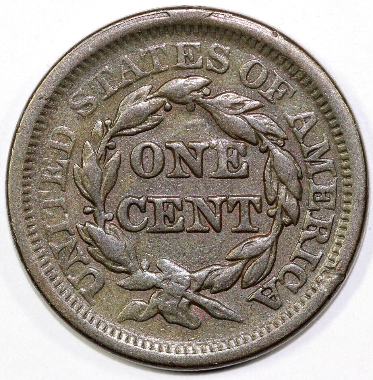 1855 1c N-4 Braided Hair Large Cent *E-MDS*