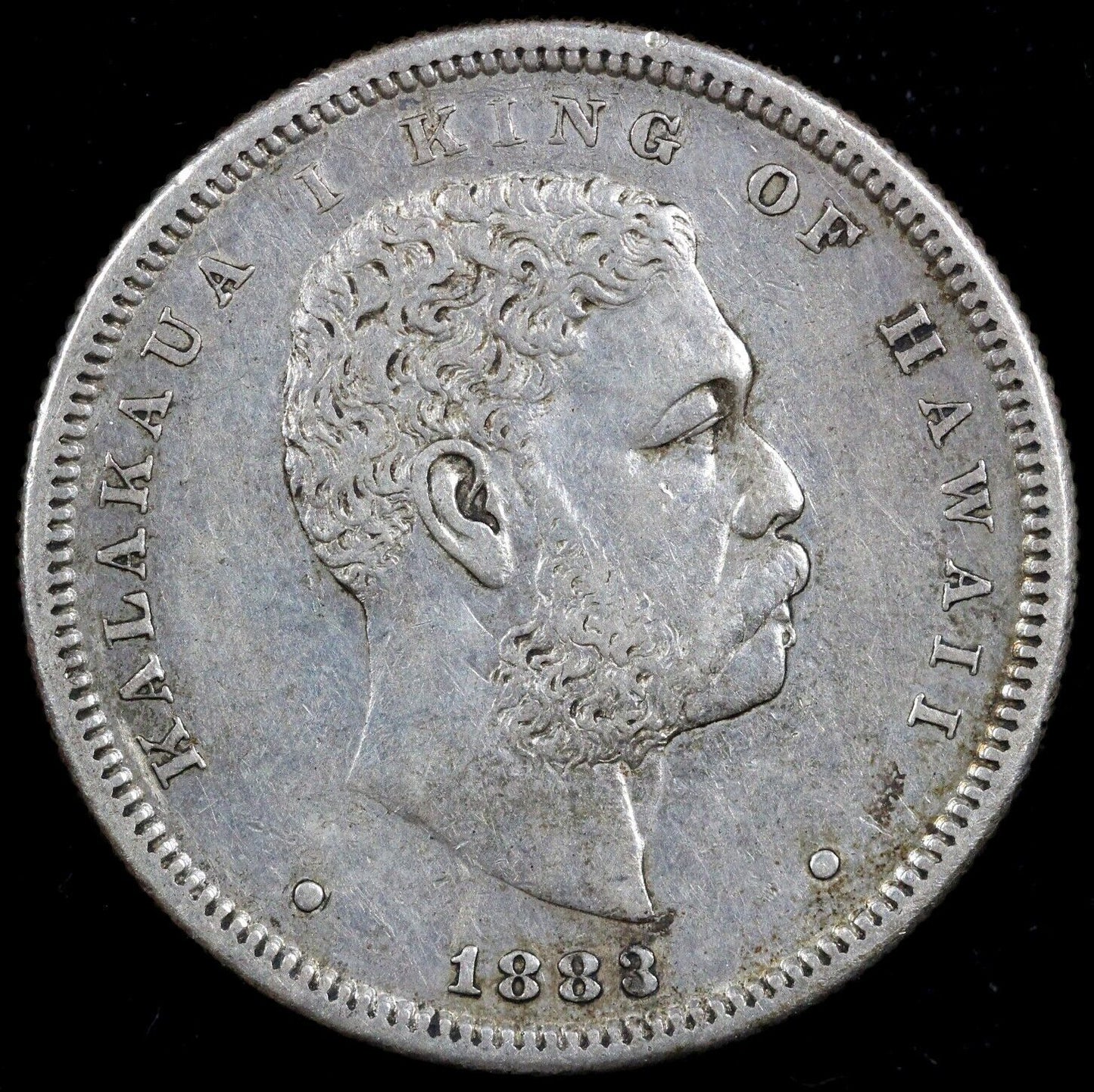 1883 50c Kingdom of Hawaii Silver Half Dollar