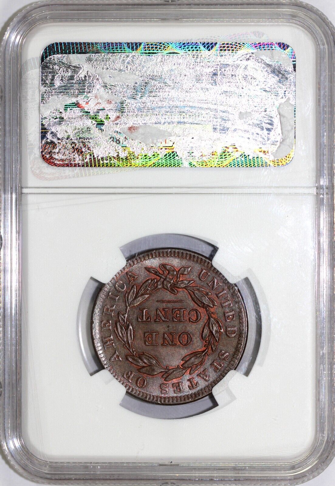 1838 1c N-3 Coronet or Matron Head Large Cent NGC MS 65 BN