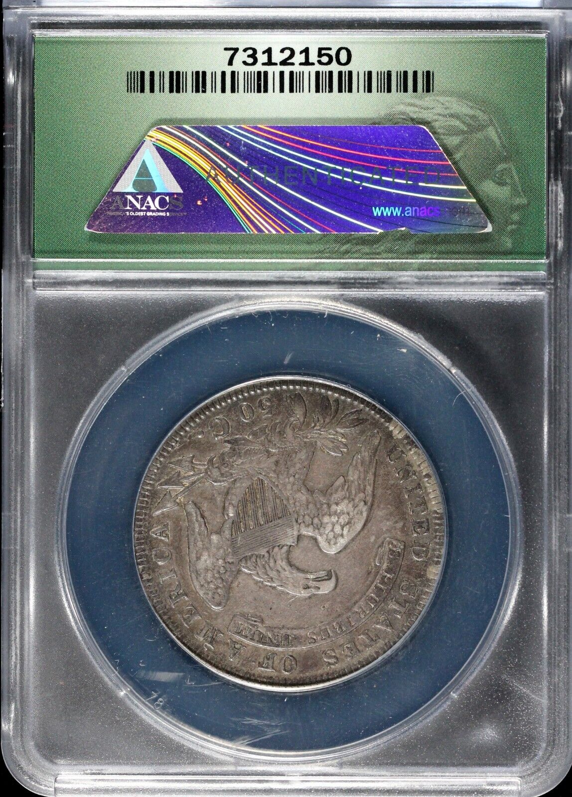 1834 50c Capped Bust Half Dollar ANACS VF 35