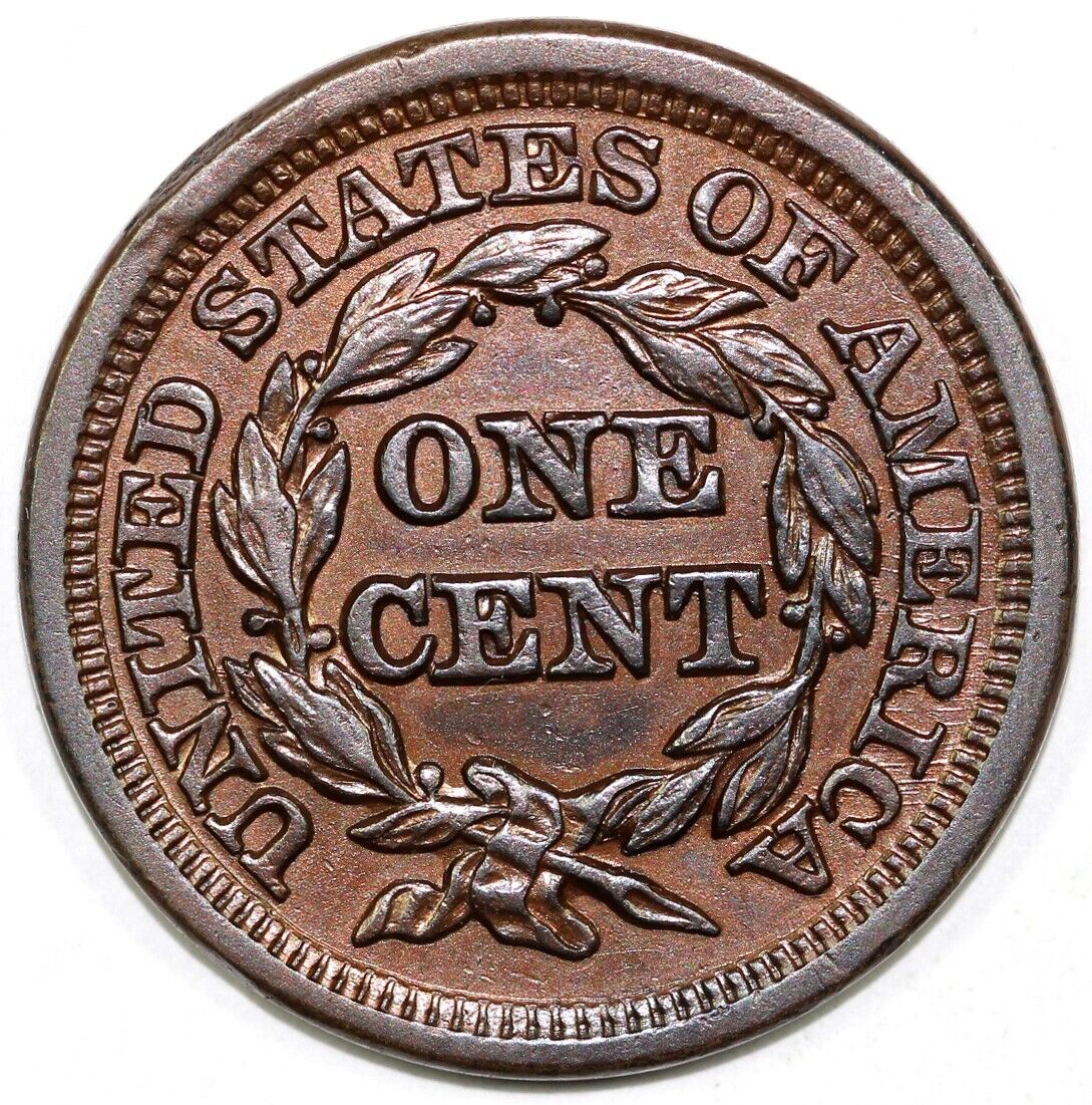 1847/47 1c N-18 Braided Hair Large Cent *E-MDS*
