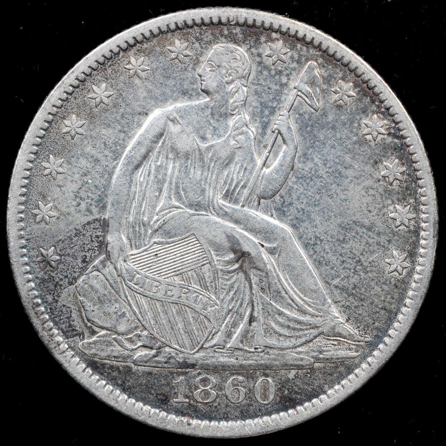 1860-O Seated Liberty Half Dollar