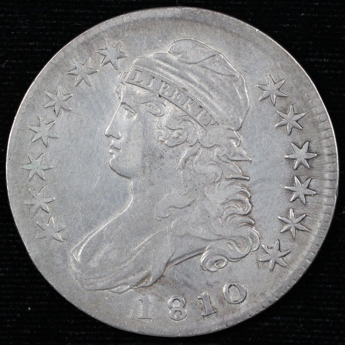 1810 50c Capped Bust Half Dollar EX; 1988 Blevins Superior Sale