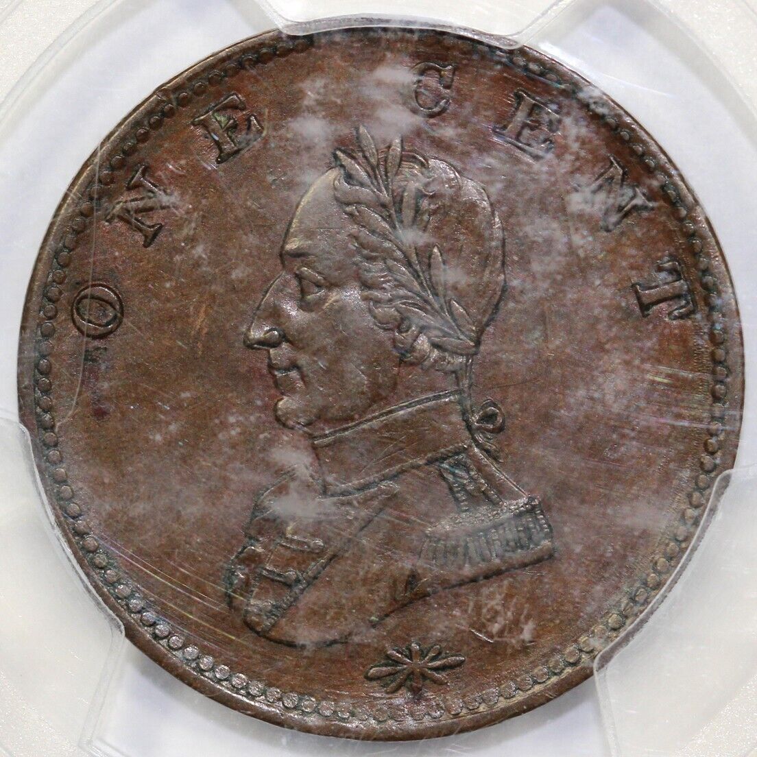 1783 Double Head Washington Colonial Copper Token PCGS AU 58 EX; SYD MARTIN