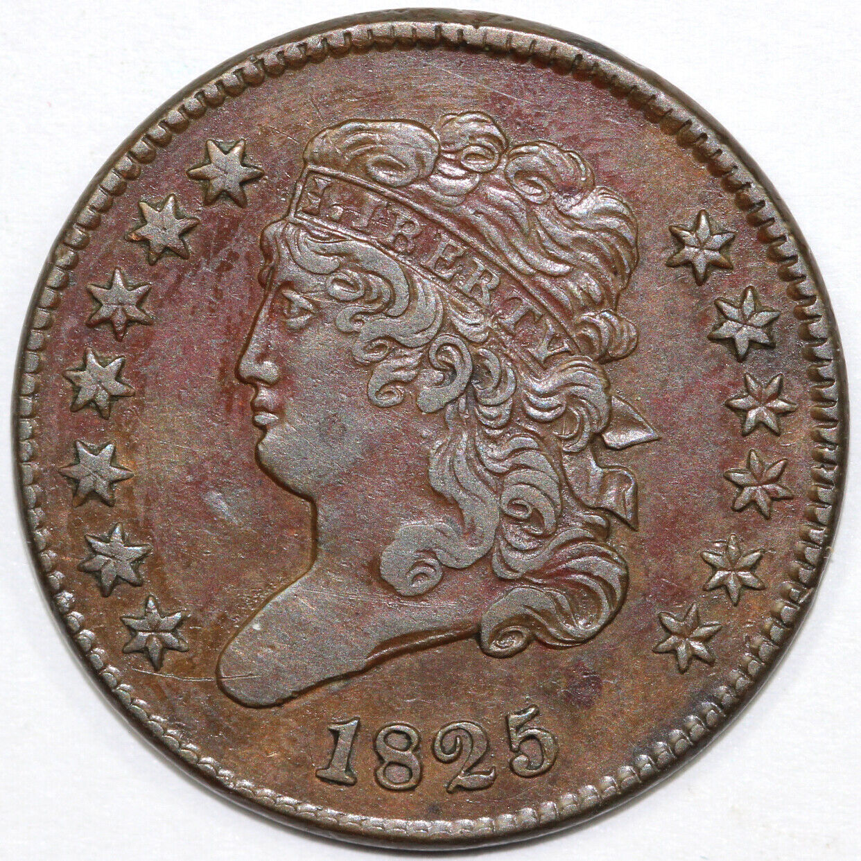 1825 1/2c C-1 Classic Head Half Cent