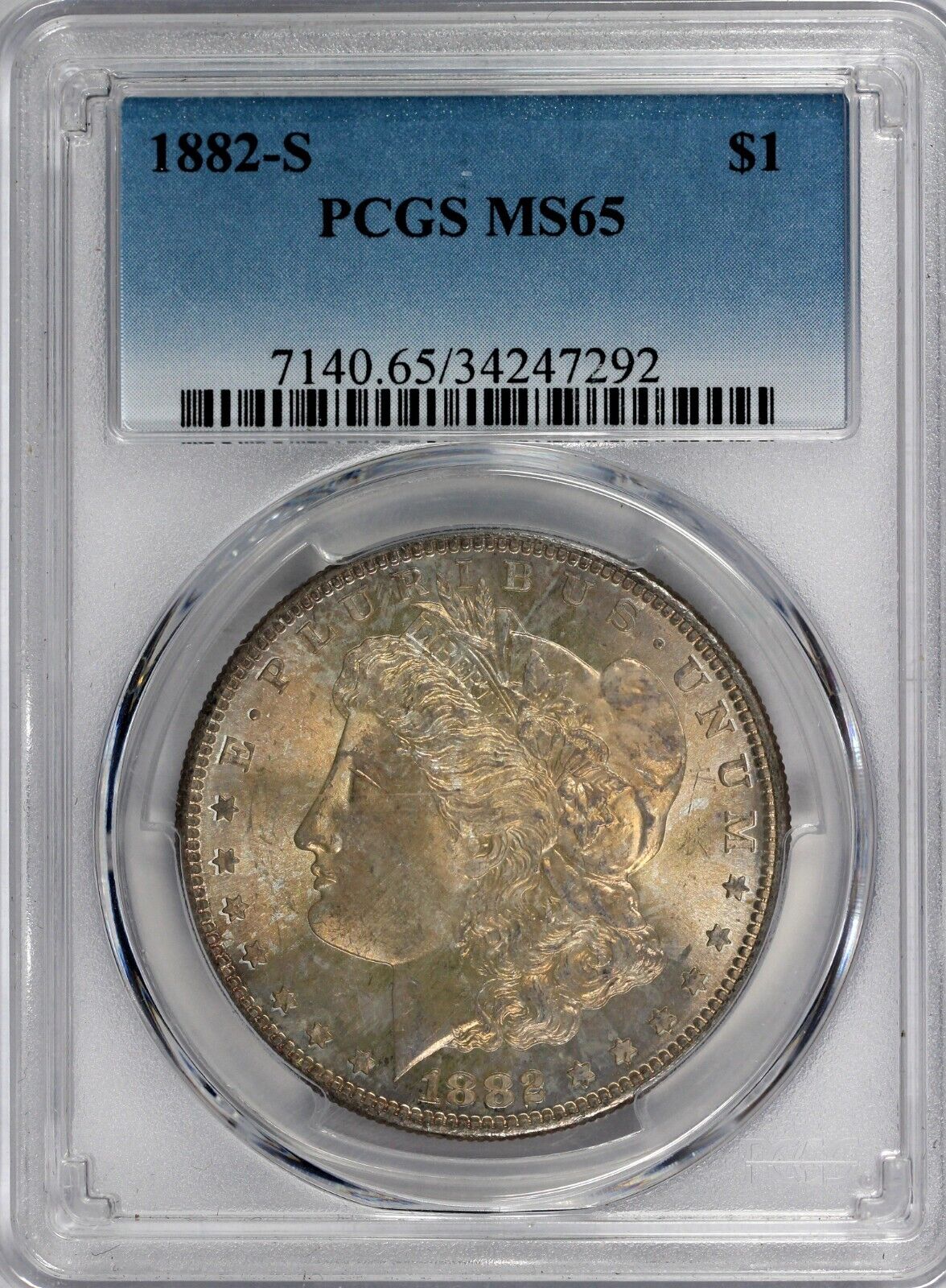 1882-S $1 Morgan Dollar PCGS MS 65
