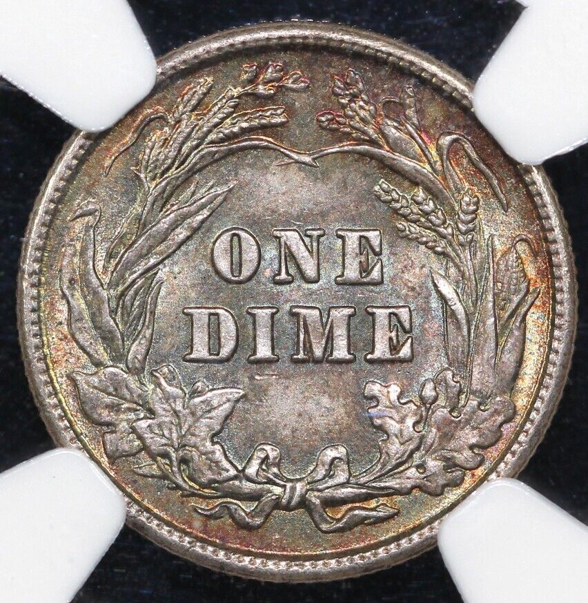 1905 10c Barber Dime NGC MS 63
