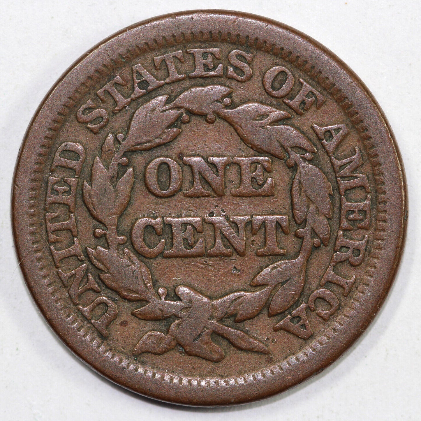 1847 1c Braided Hair Large Cent
