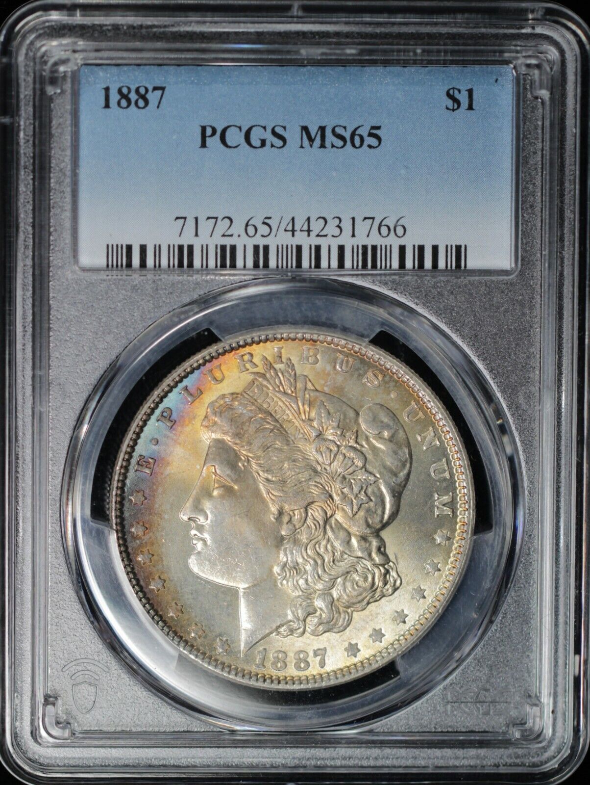 1887 $1 Morgan Dollar PCGS MS 65