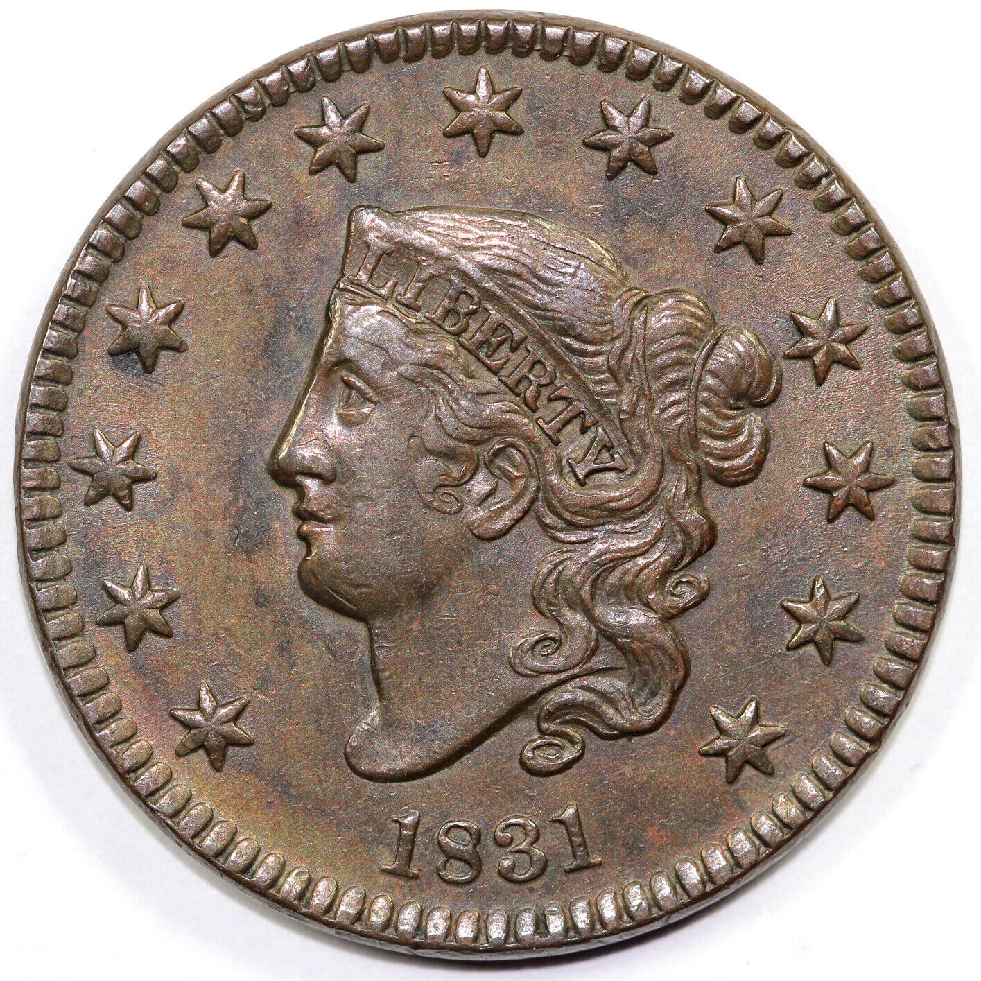 1831 1c Coronet or Matron Head Large Cent