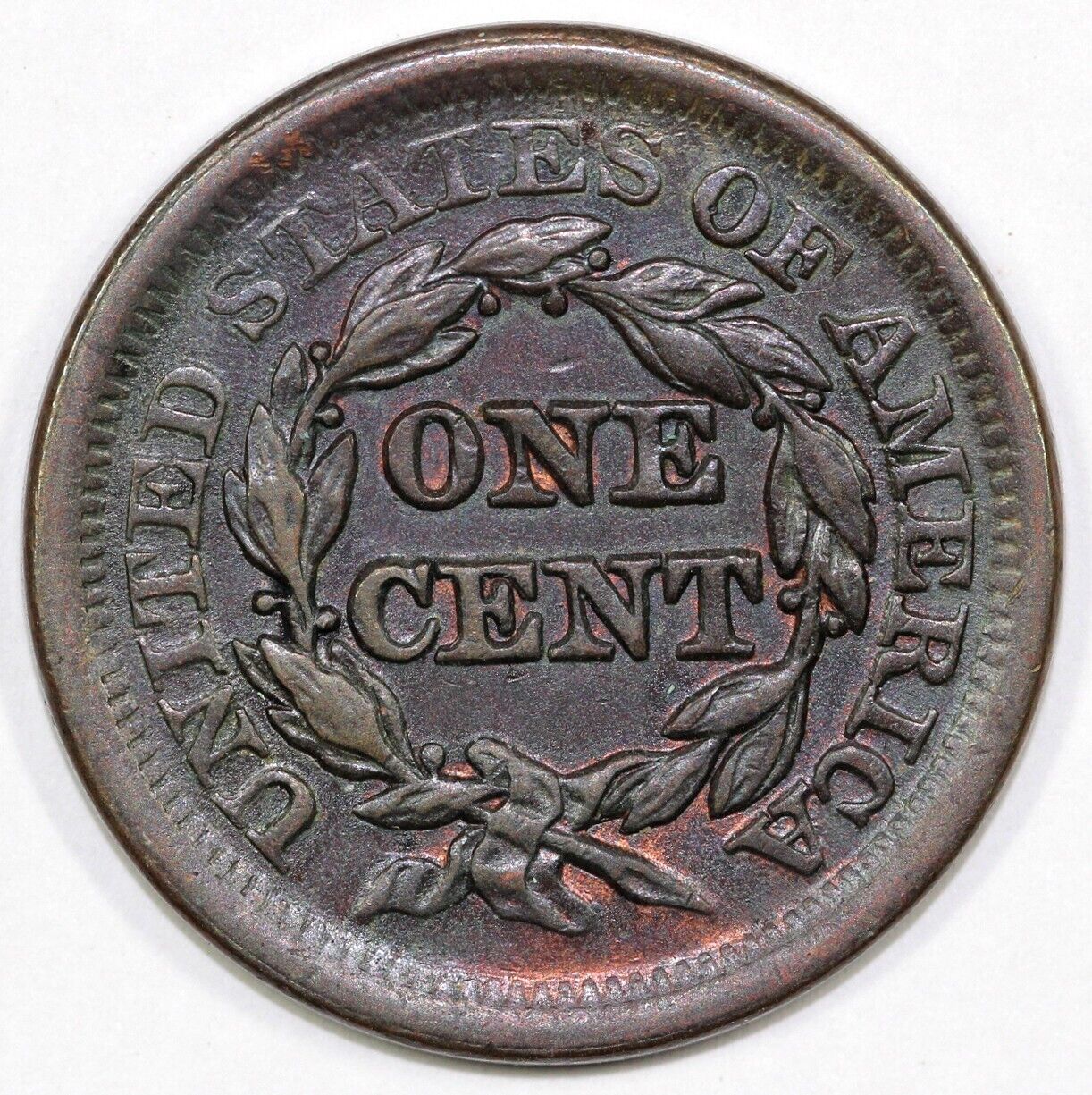 1853 1c N-13 Braided Hair Large Cent