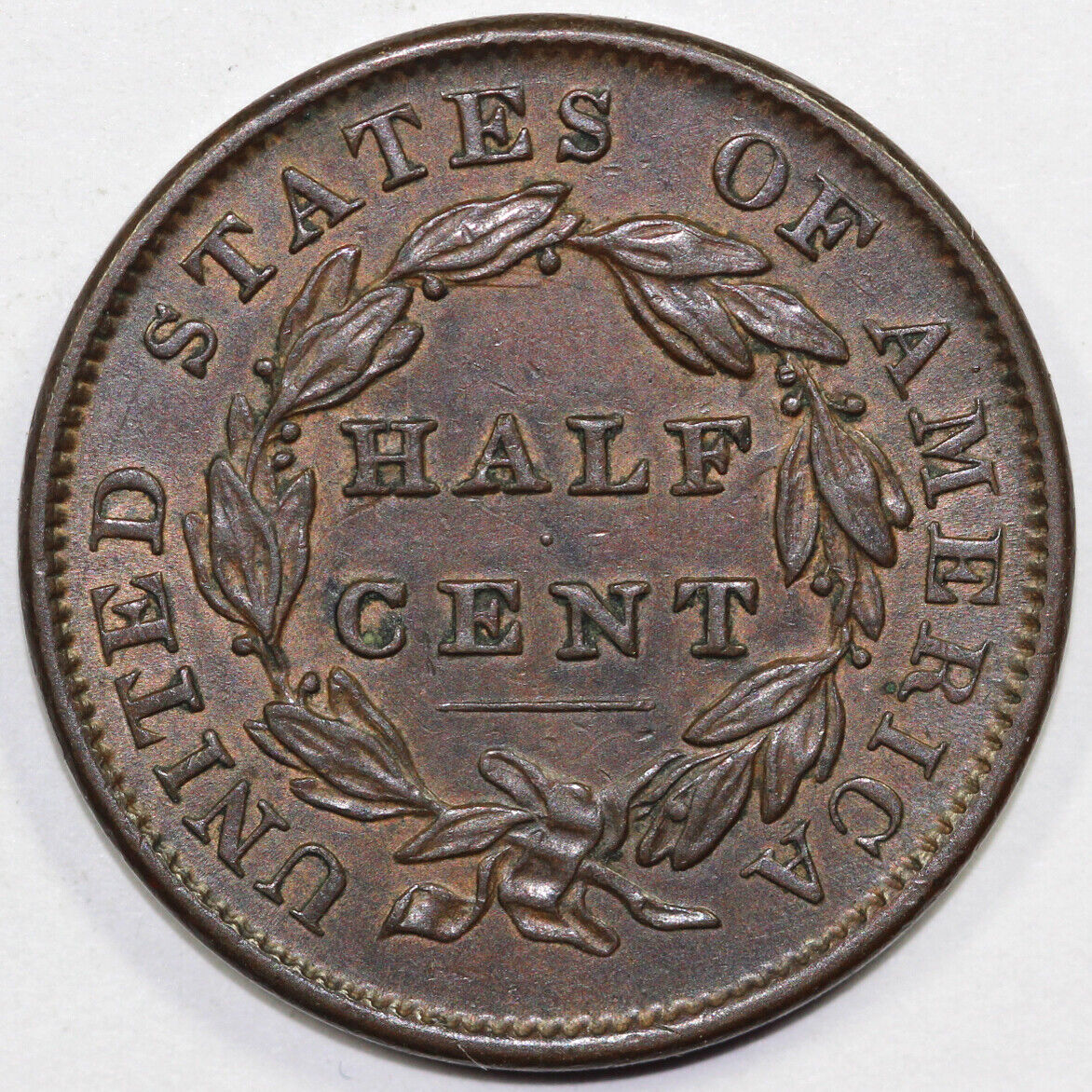 1835 1/2c Classic Head Half Cent *Clashed Dies*