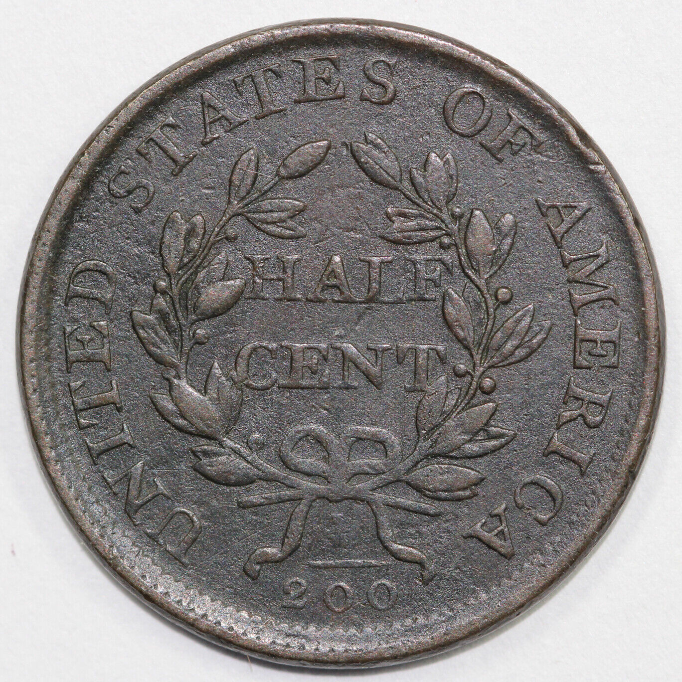 1807 1/2c Draped Bust Half Cent *Early Die State*