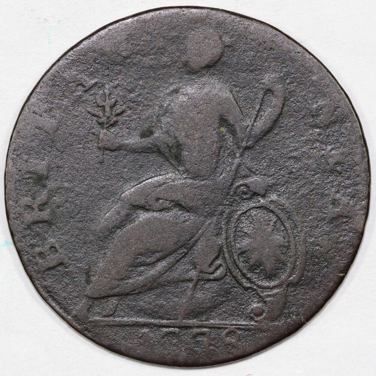 1778 1/2d George III Machin Mills Colonial Copper