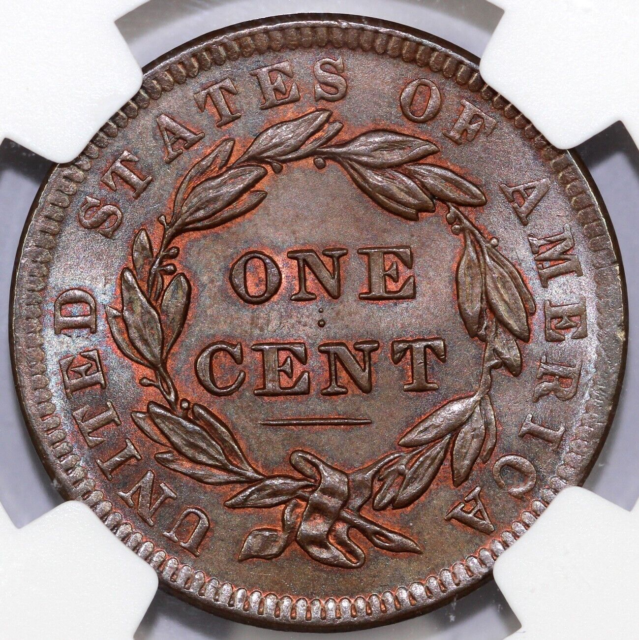 1838 1c N-3 Coronet or Matron Head Large Cent NGC MS 65 BN