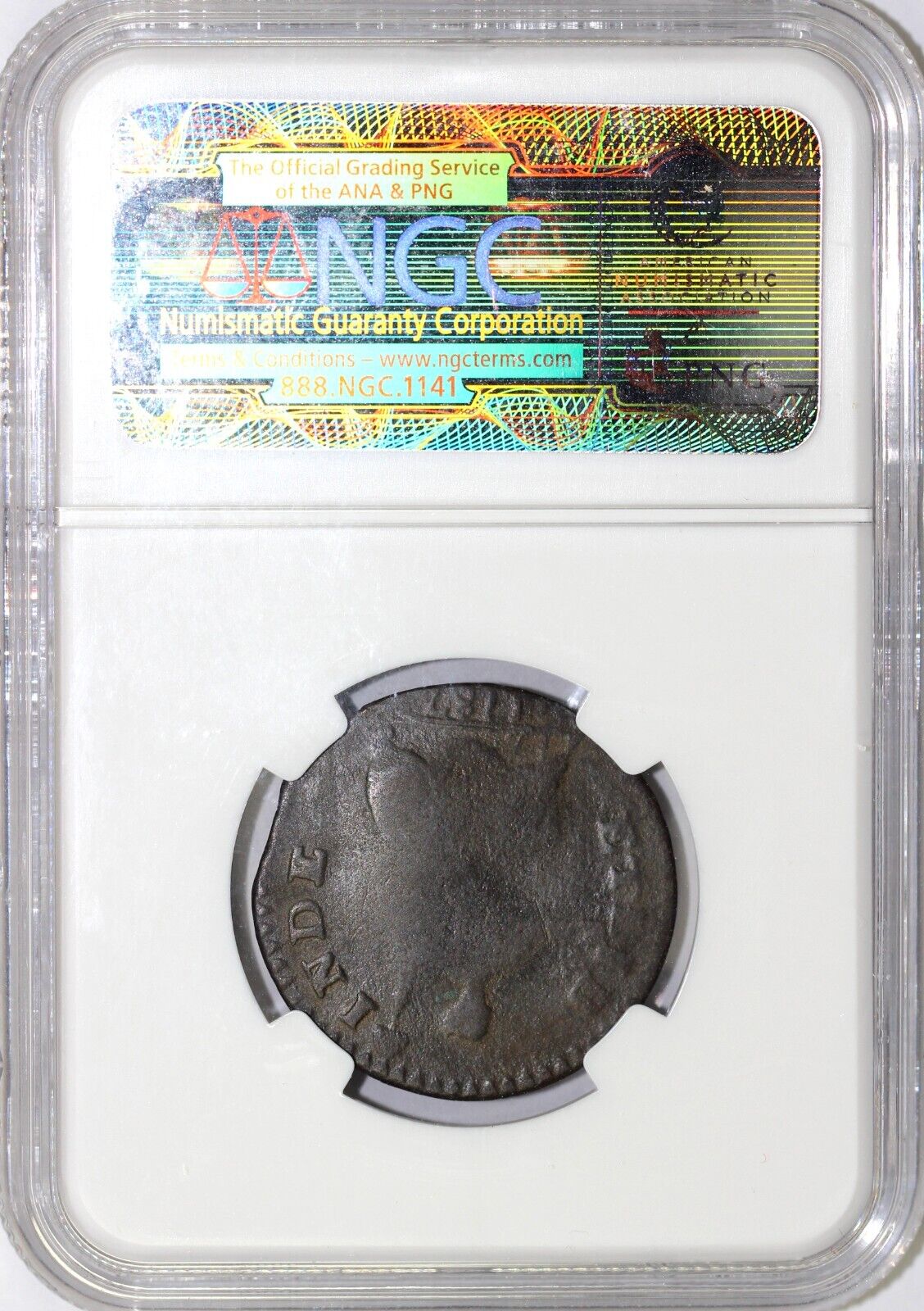 1787 Small Head Connecticut Colonial Copper NGC VG DETAILS ENV DAMAGE