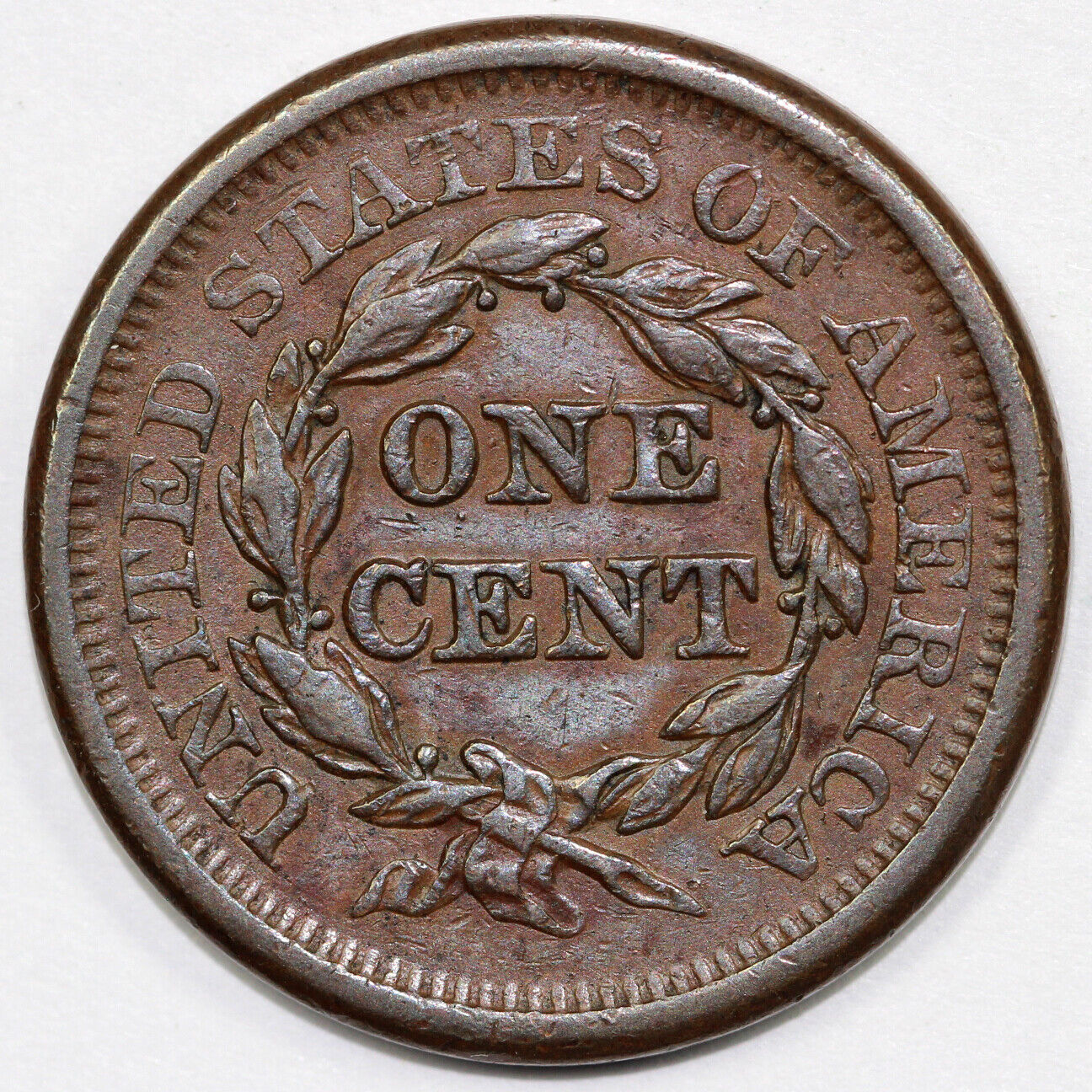 1850 1c N-28 Braided Hair Large Cent