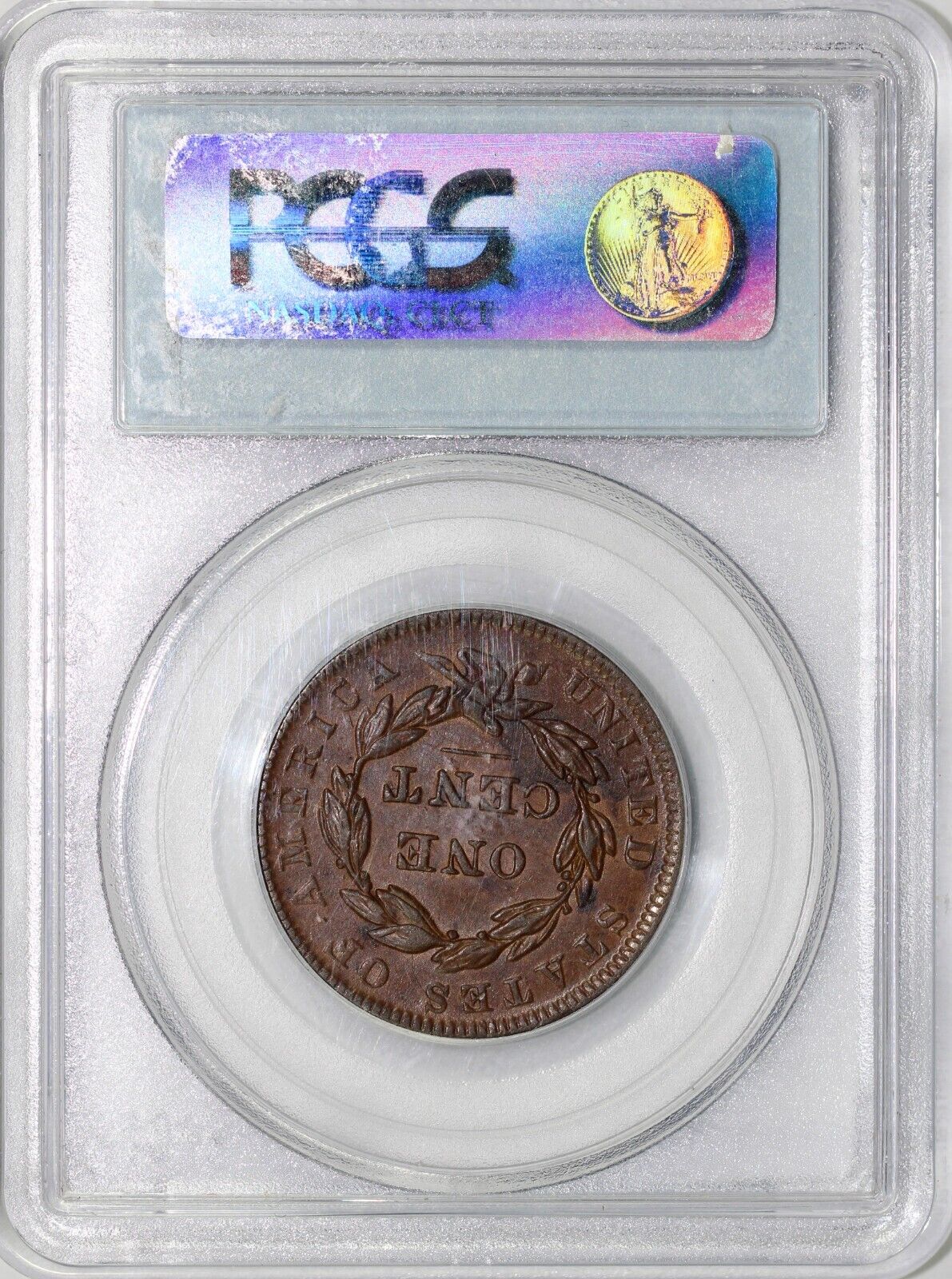 1838 1c N-12 Matron Head Large Cent PCGS AU 55