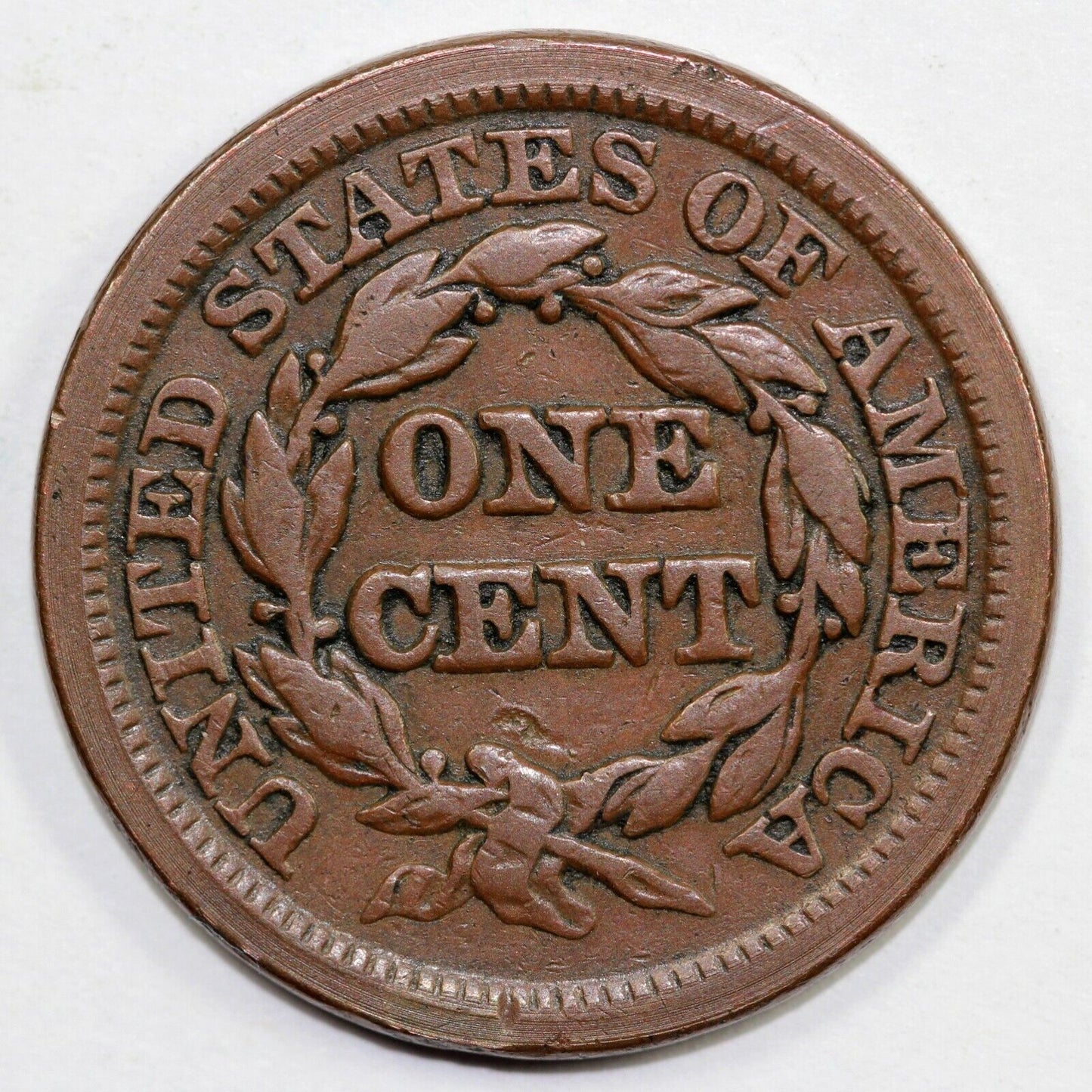 1848 1c N-30 Braided Hair Large Cent