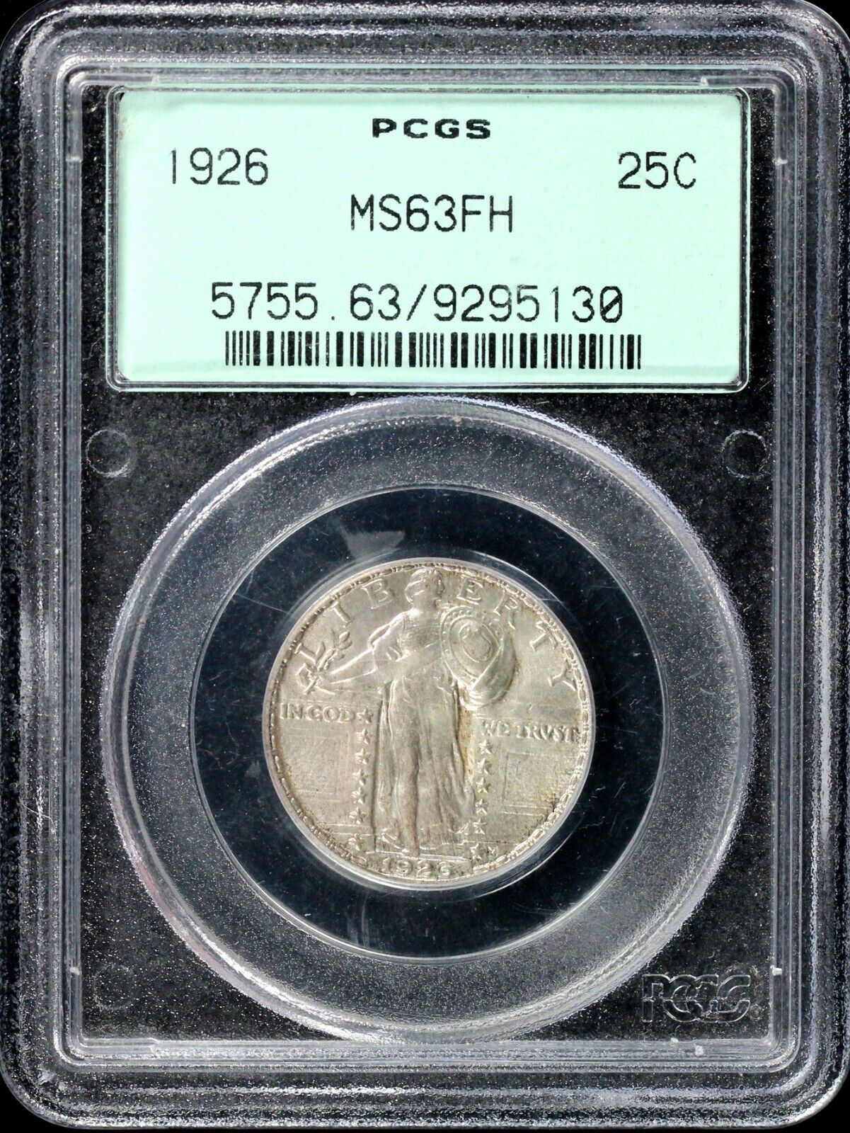 1926 25c Full Head Standing Liberty Quarter PCGS MS 63 FH