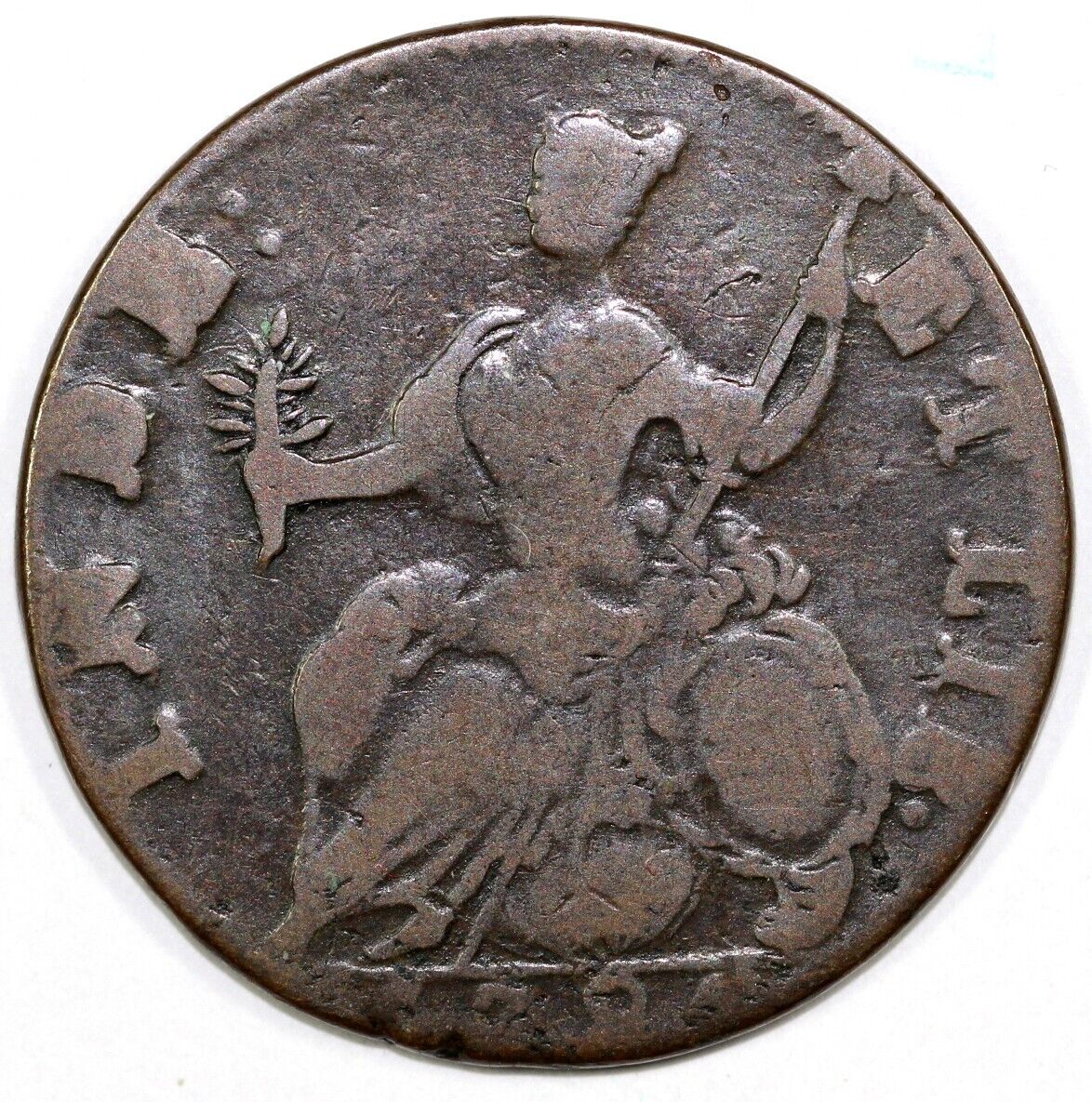 1786 1c M-5.4-O.1 Connecticut Colonial Copper Coin
