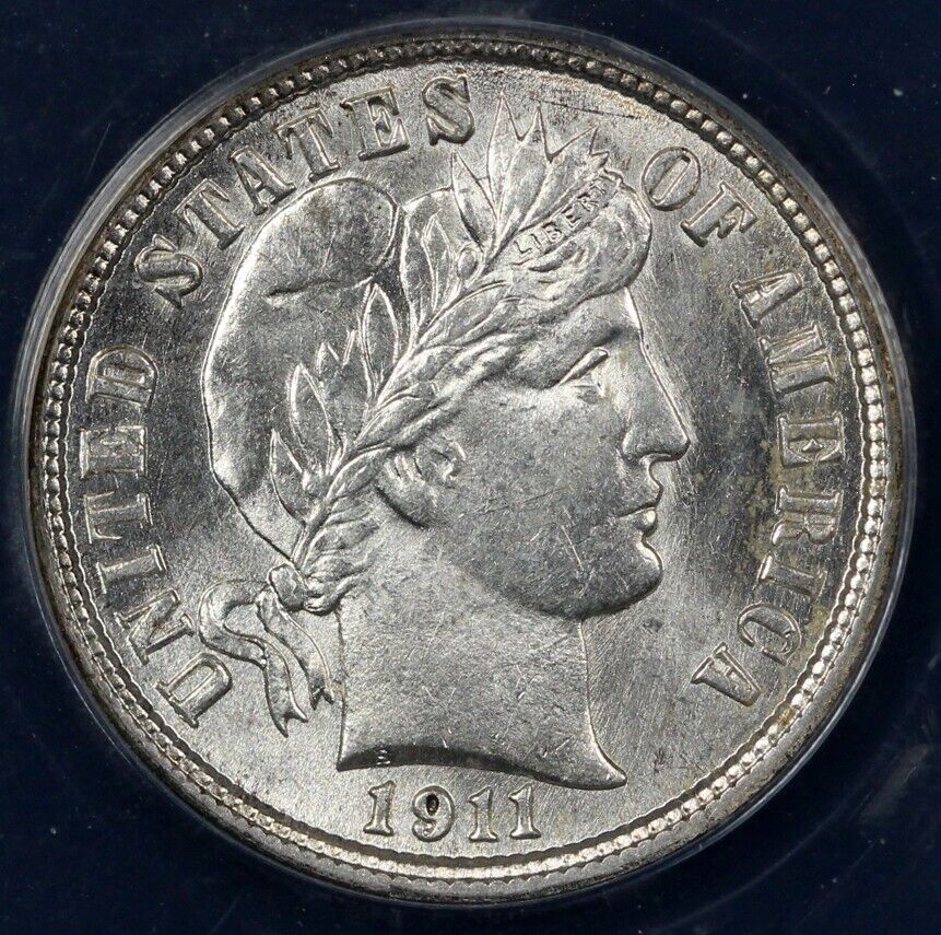 1911 10c Barber Dime ANACS MS 61