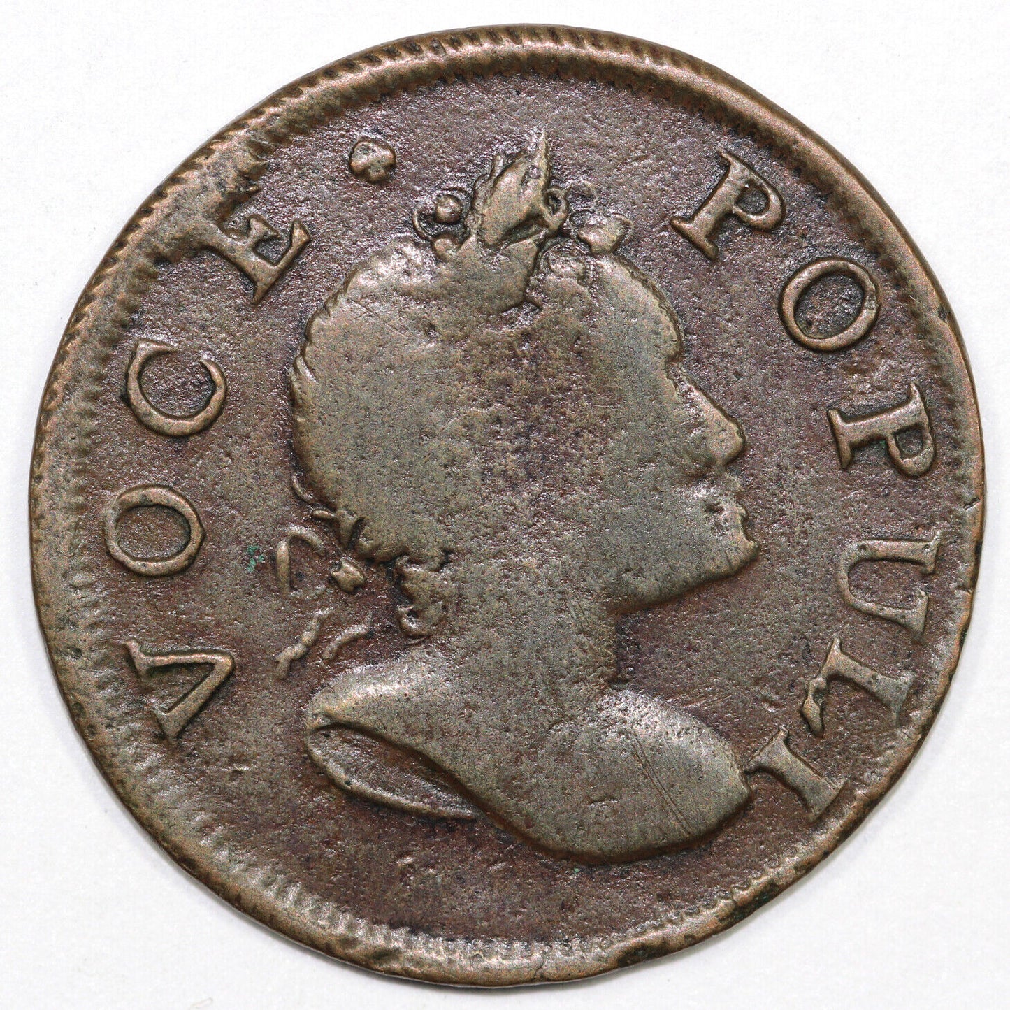 1760 1c Nelson-2 Voce Populi Colonial Copper Coin