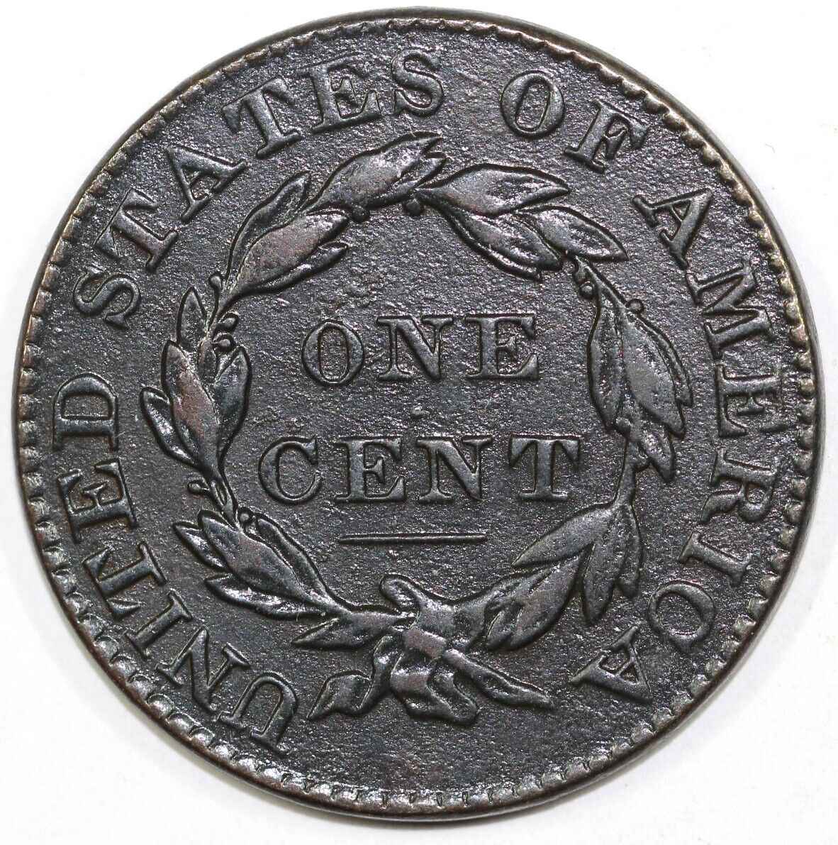 1827 1c N-12 Coronet or Matron Head Large Cent EX; Dan Holmes