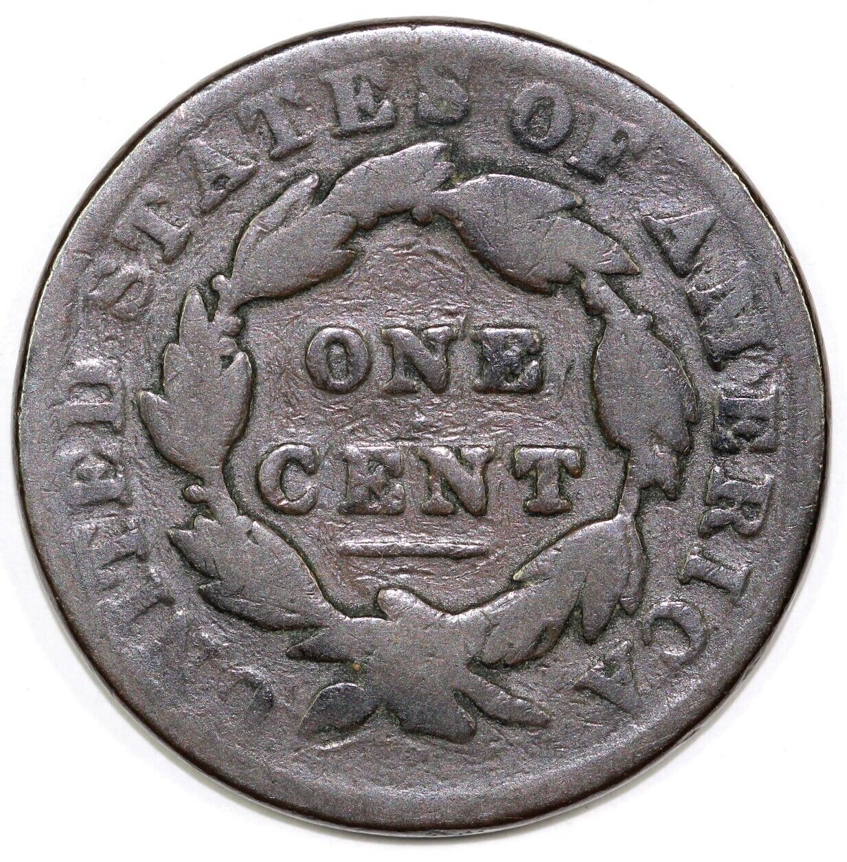 1833 1c N-5 Horned 8 Matron Head Large Cent