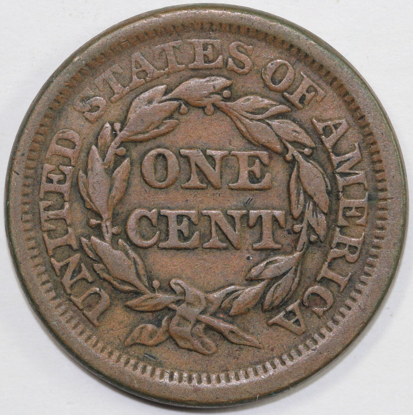 1856 1c N-13 Braided Hair Large Cent