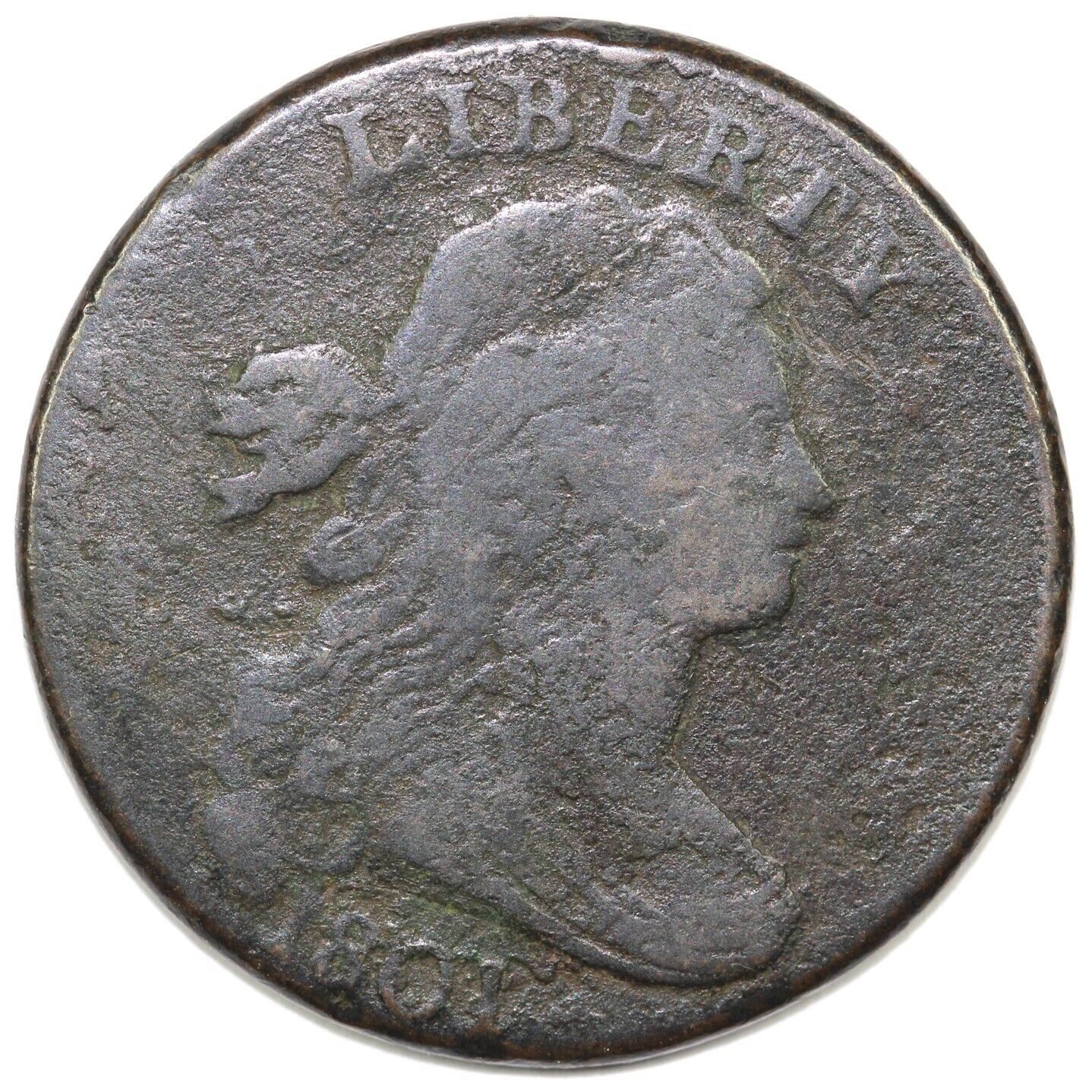 1801 1c S-215 Draped Bust Large Cent