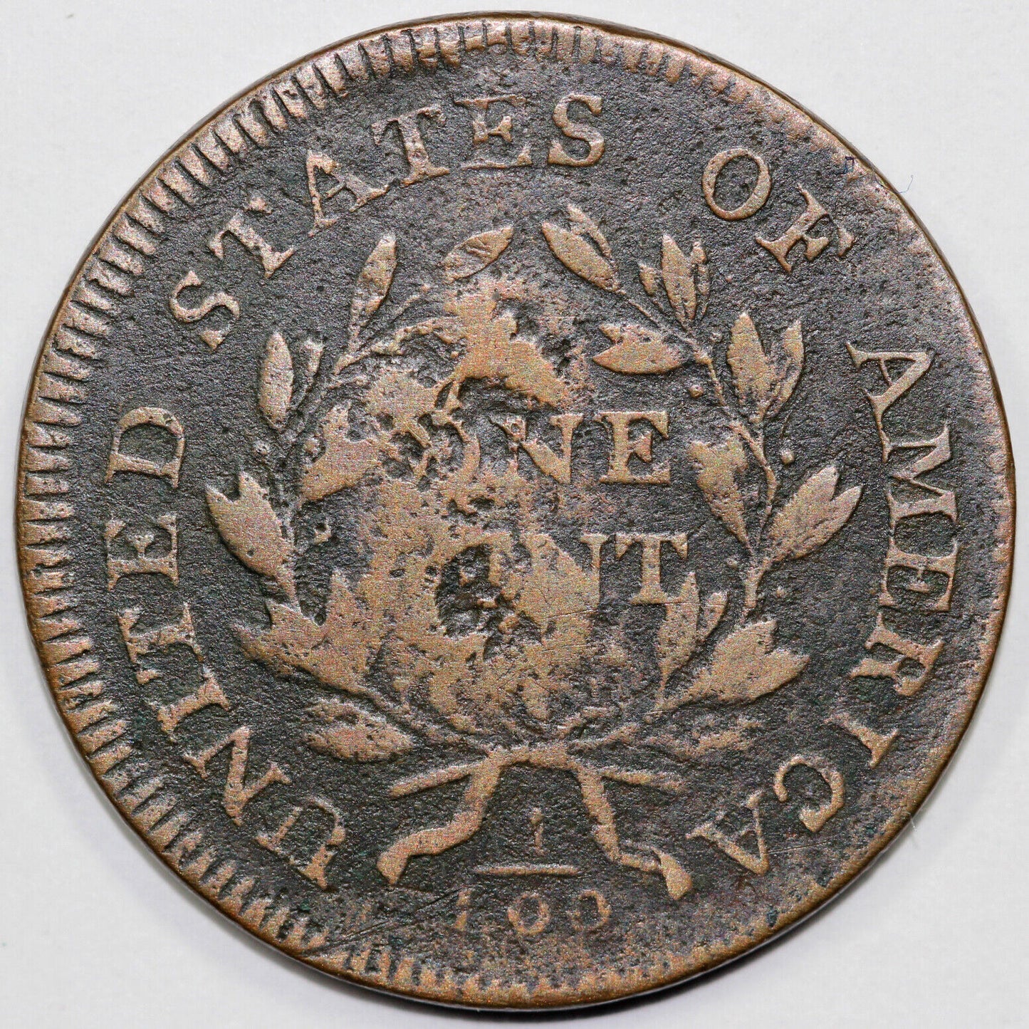 1798 1c S-157 Draped Bust Large Cent *Counterstamped*