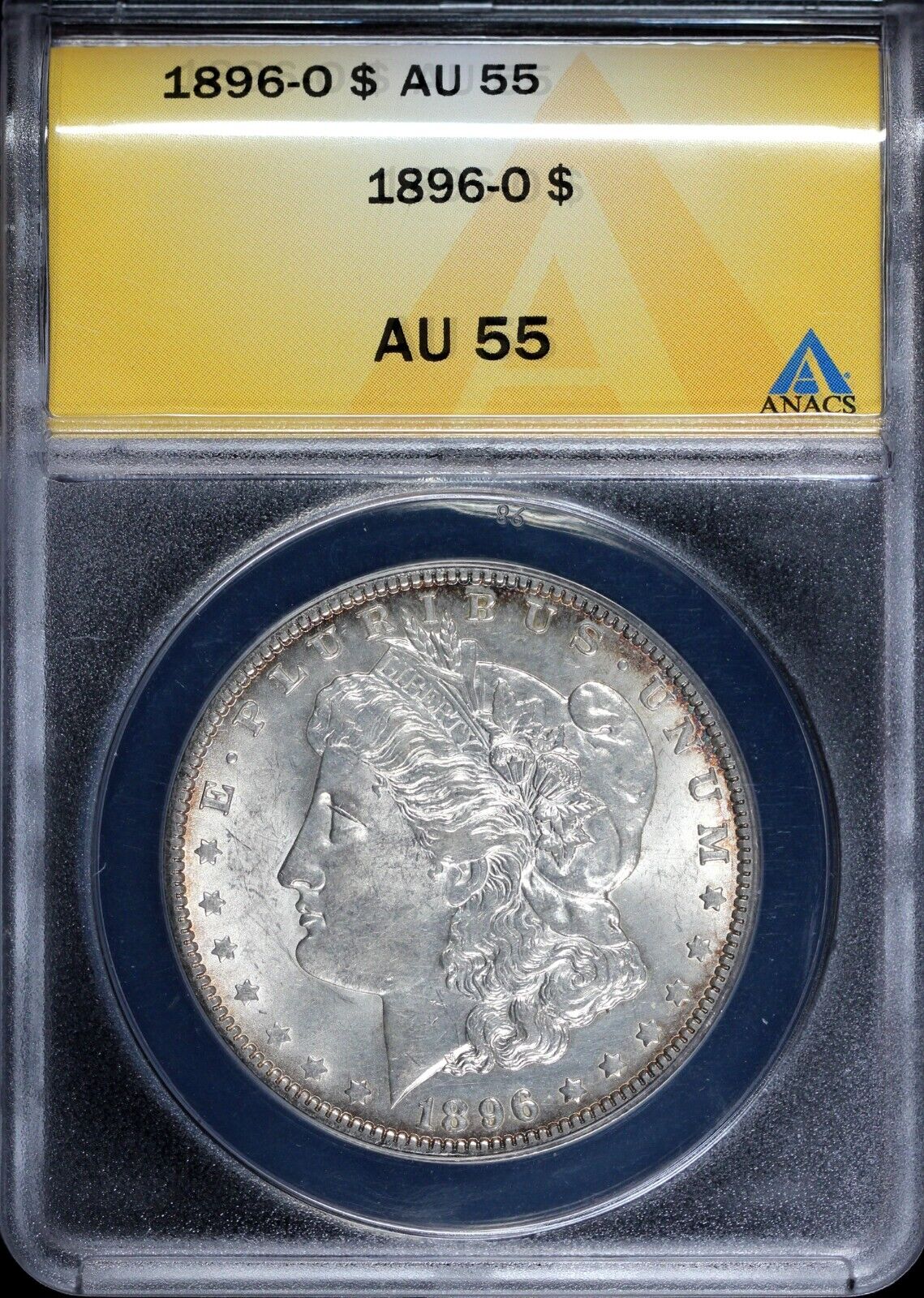 1896-O $1 Morgan Dollar ANACS AU 55