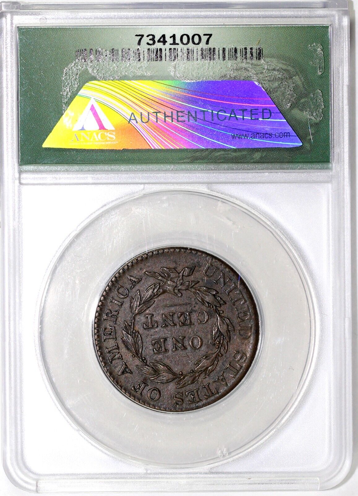 1825 1c N-6 Coronet or Matron Head Large Cent ANACS EF 40