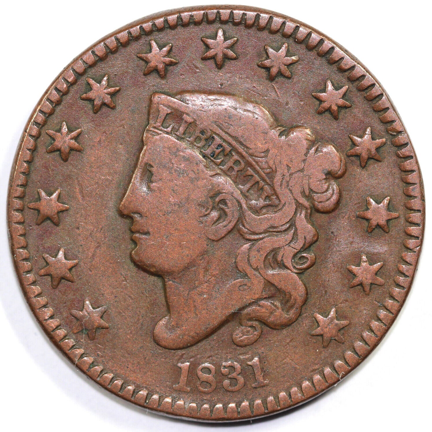 1831 1c N-5 Matron Head Large Cent
