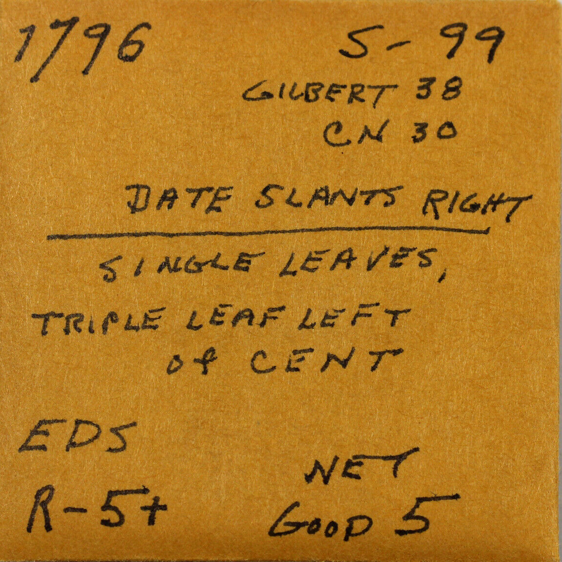 1796 1c S-99 Draped Bust Large Cent
