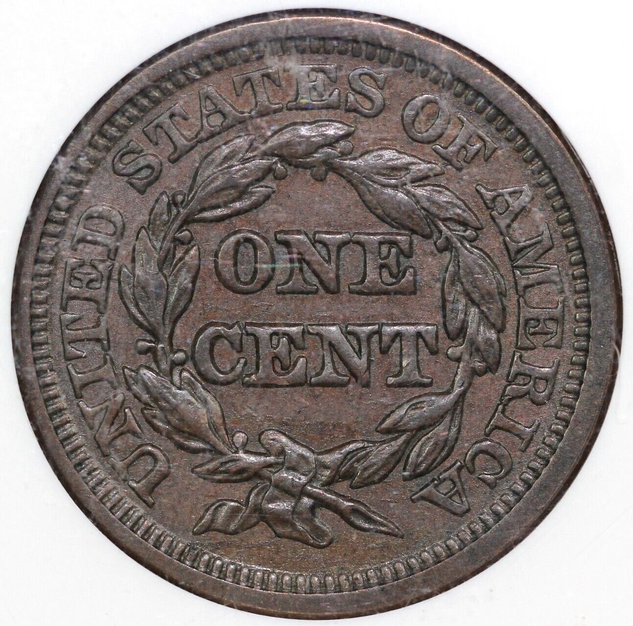 1848 1c N-23 Die State B Braided Hair Large Cent NGC MS 61 EX; REIVER
