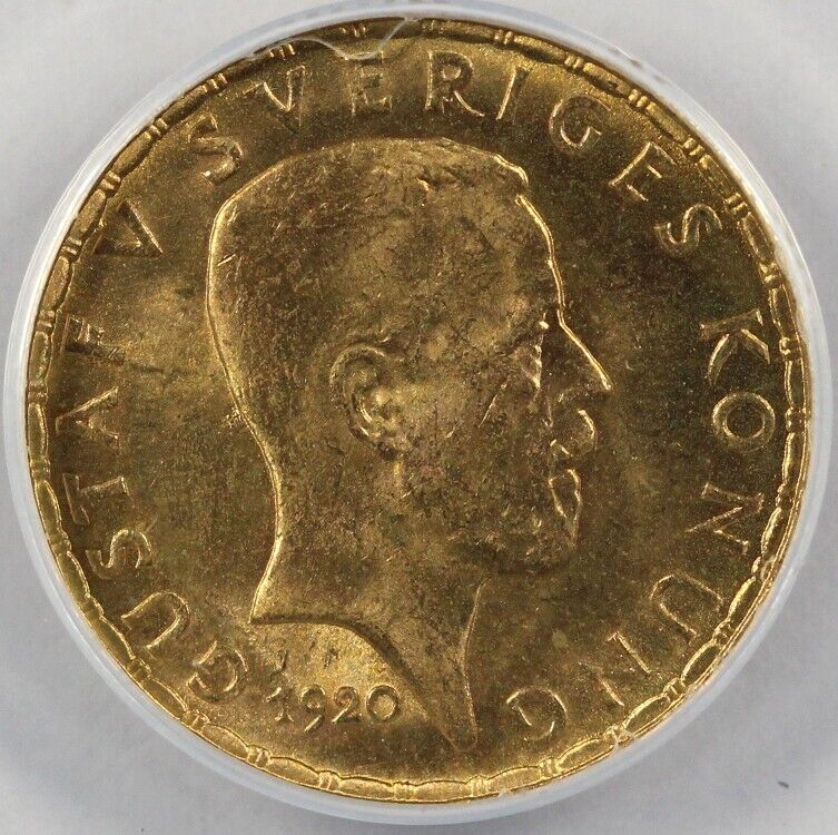 1920-W 5k Sweden 5 Kronor ANACS MS 64